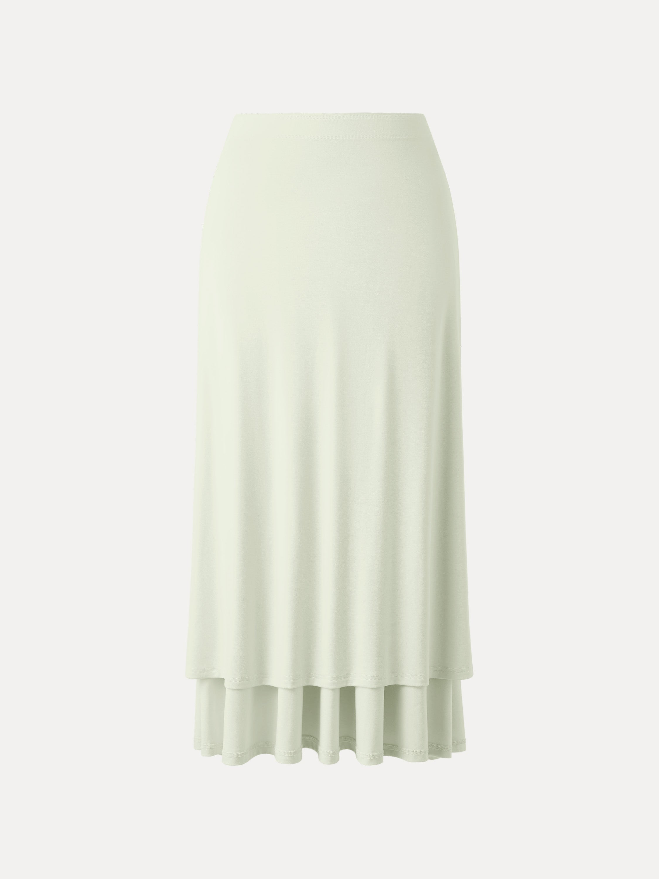 Ultrasoft V-shape Waist Gathred Maxi Circle Skirt with Pockets