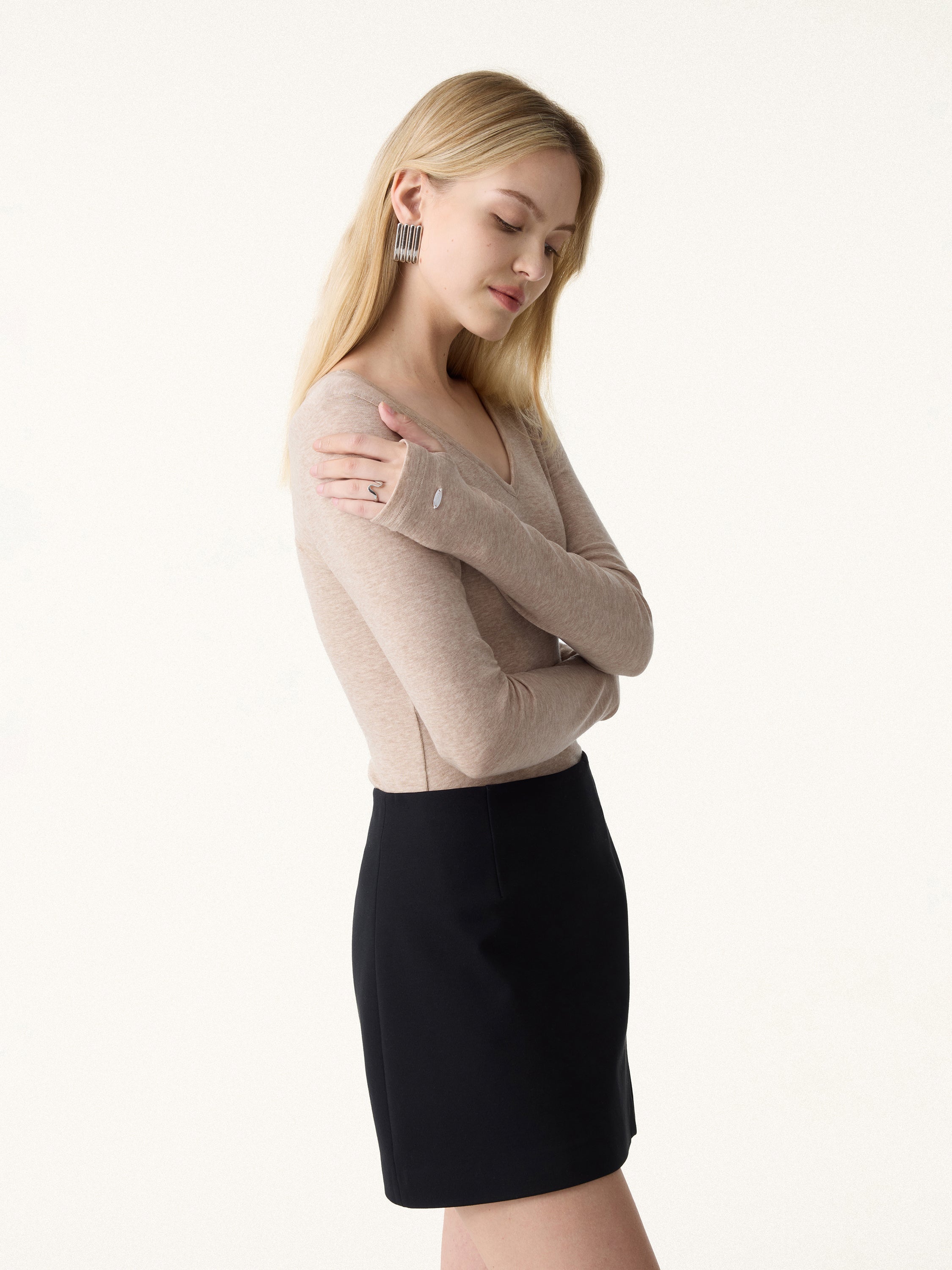 Non-Itch Lyocell Wool Multi-Wear Long Sleeve Top
