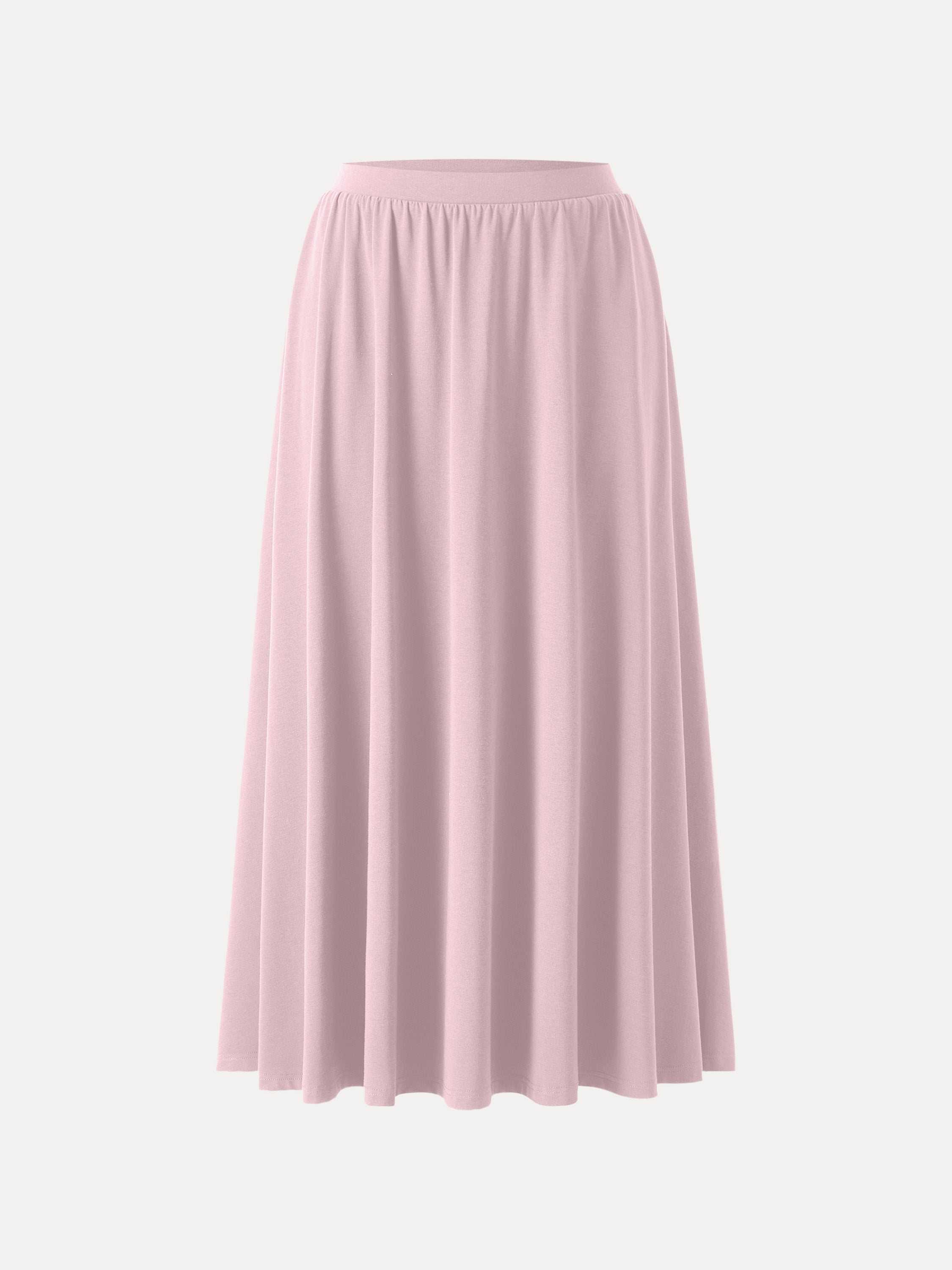 Stretch Cotton Maxi Umbrella Skirt with Pockets
