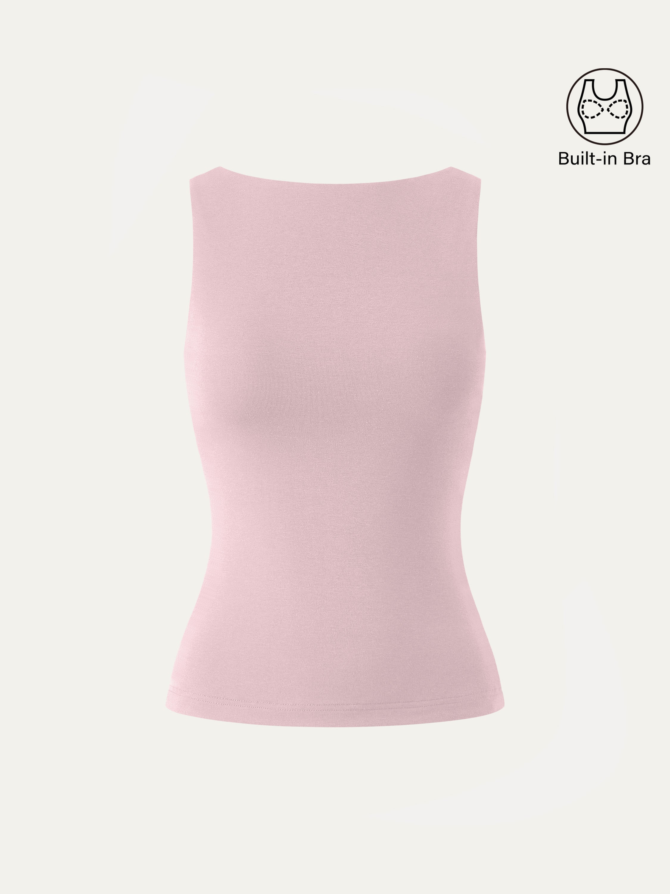 Stretch Cotton Boatneck Brami Tank