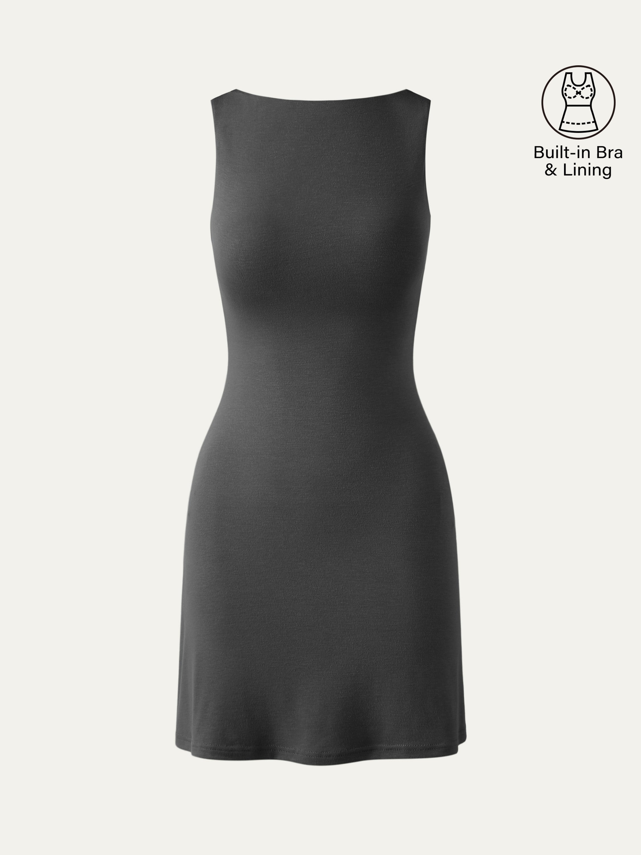 Cooling Open Back Bandless Brami Mini Dress