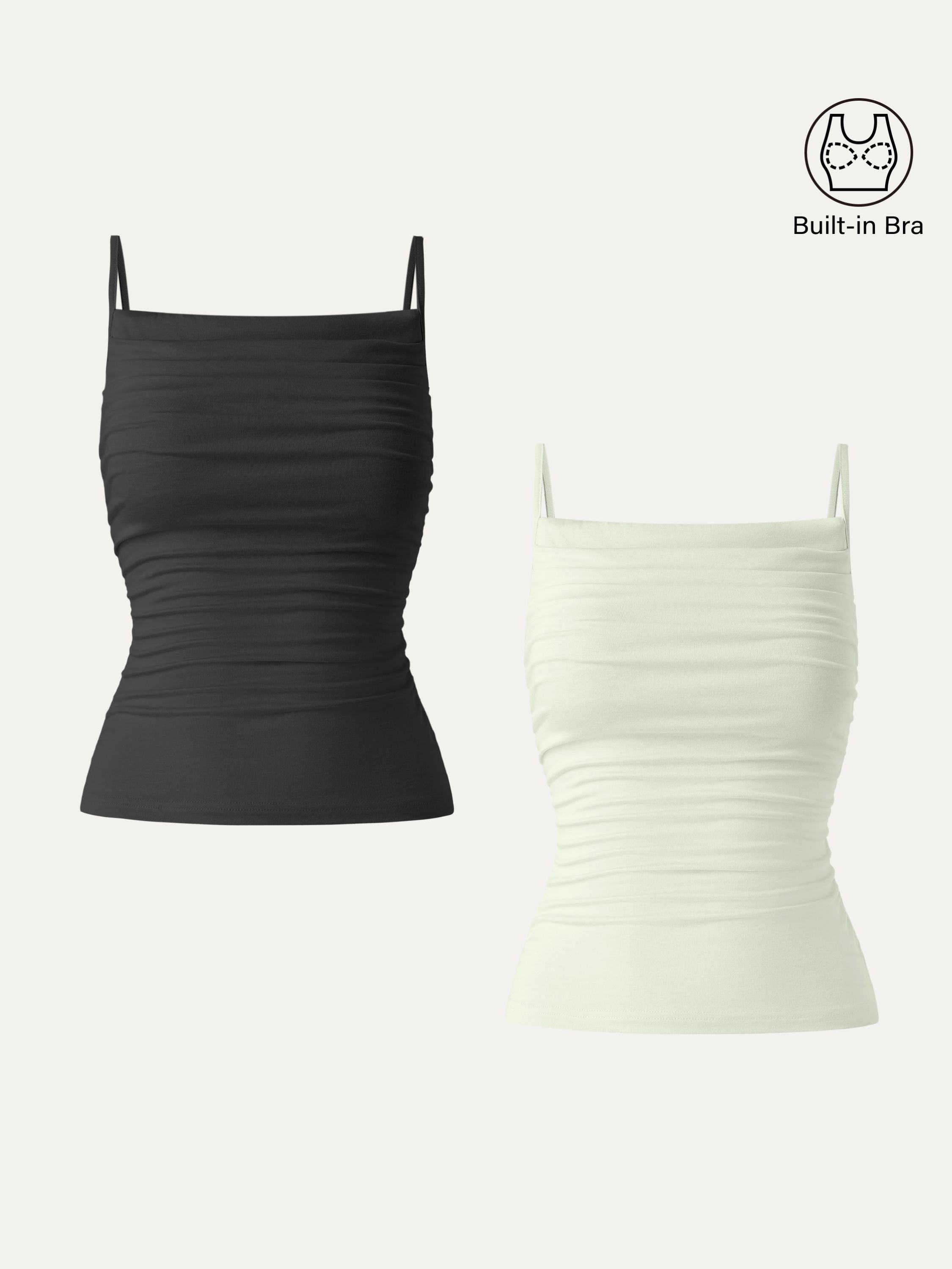 Adjustable Spaghetti Straps Side Ruched New Airy Brami