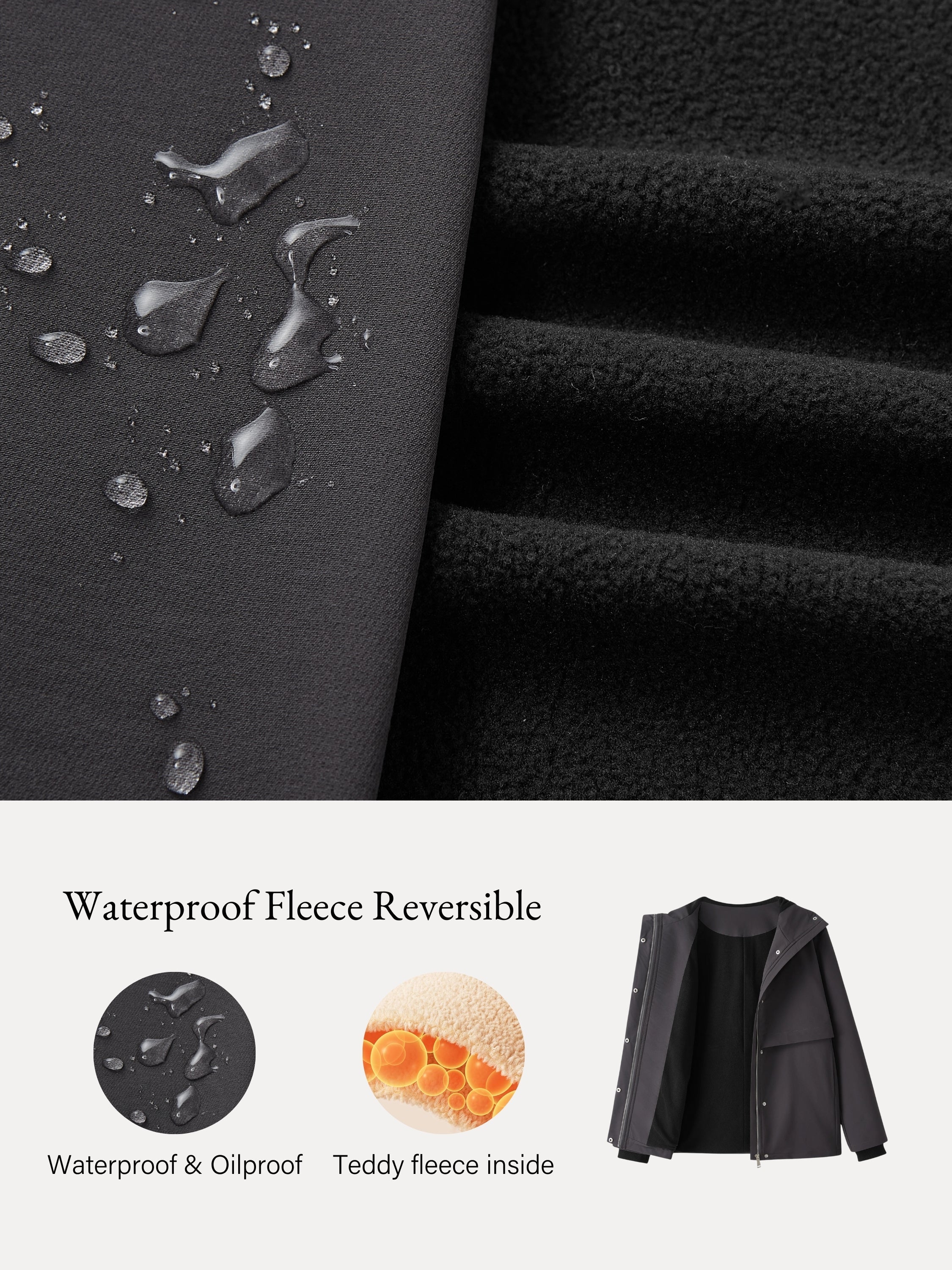 Waterproof Hooded Fleece Jacket