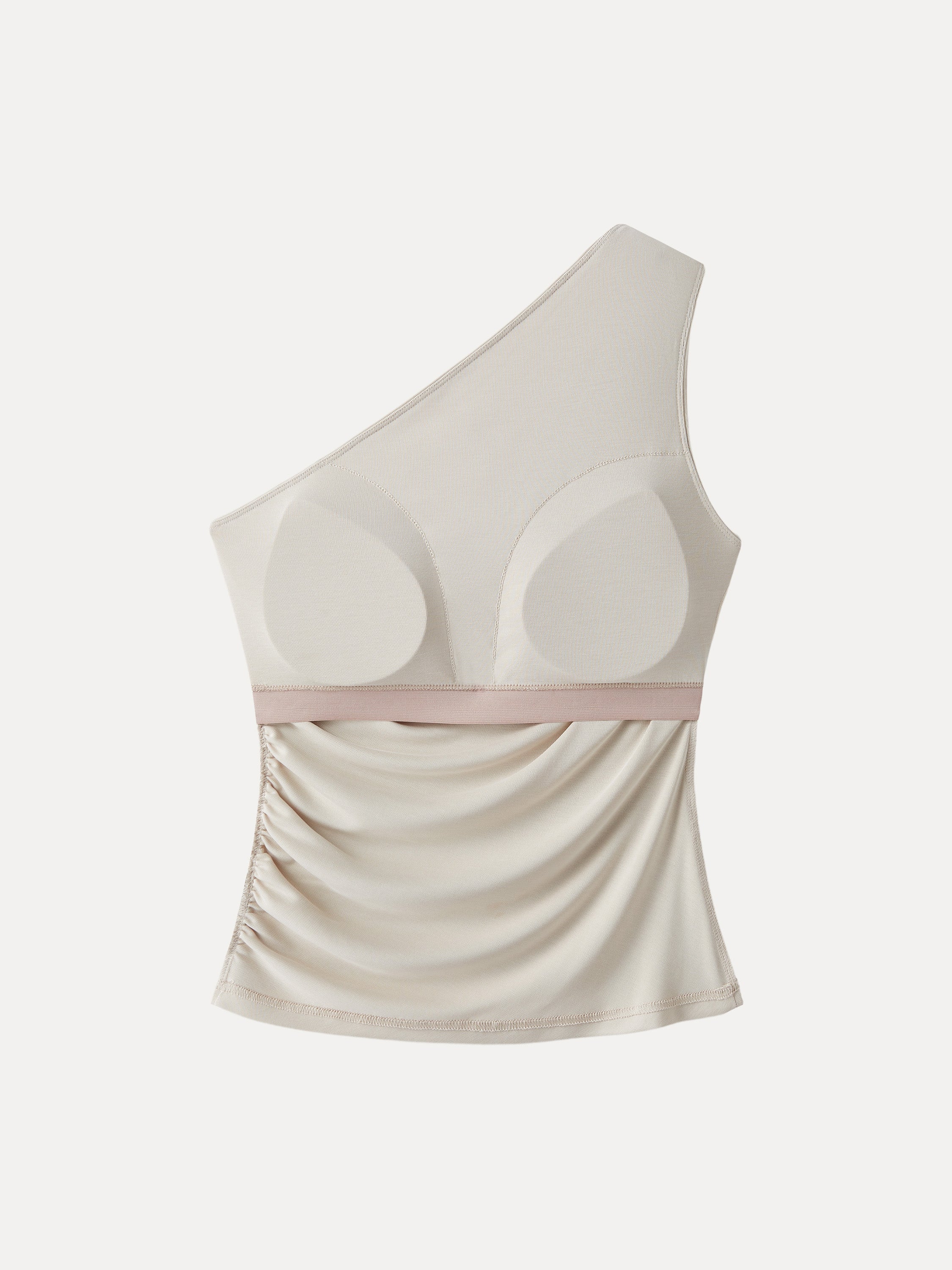 Sandwashed One Shoulder Ruched Brami