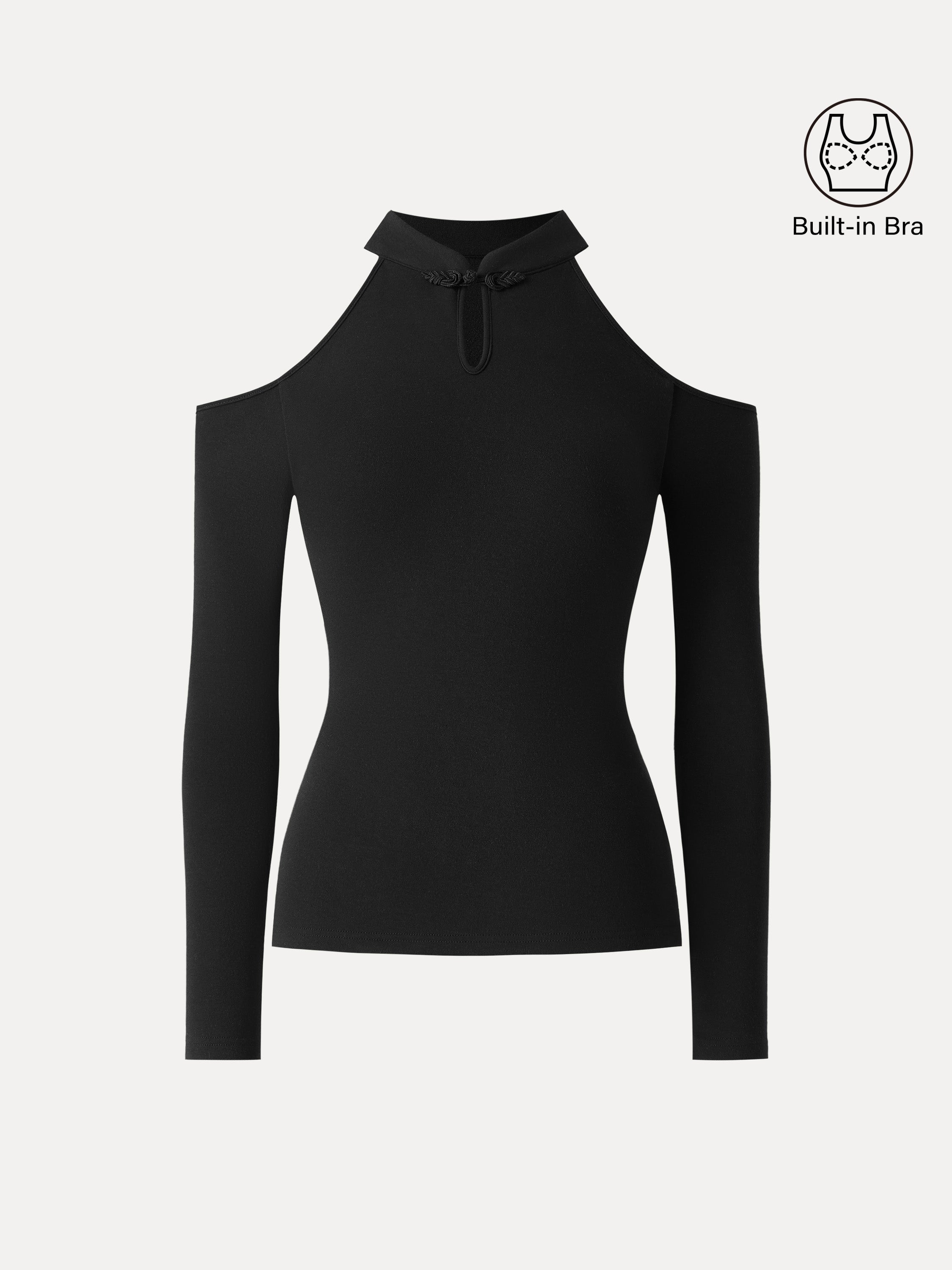 Cutout Shoulder Mandarin Collar Going-out Brami Limited Edition