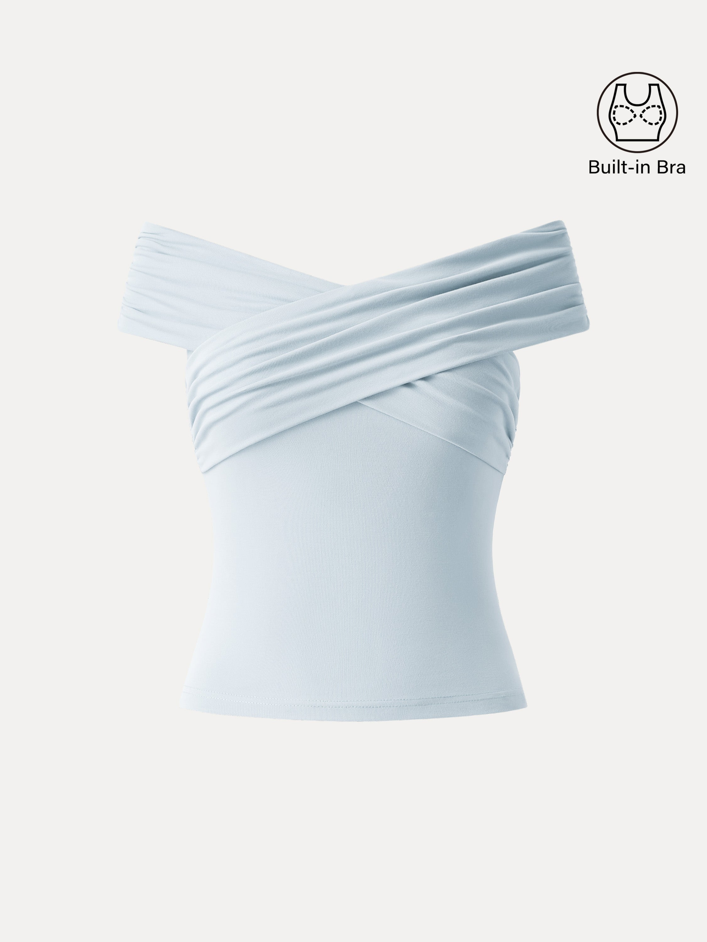 Criss Cross Off Shoulder New Airy Brami Top