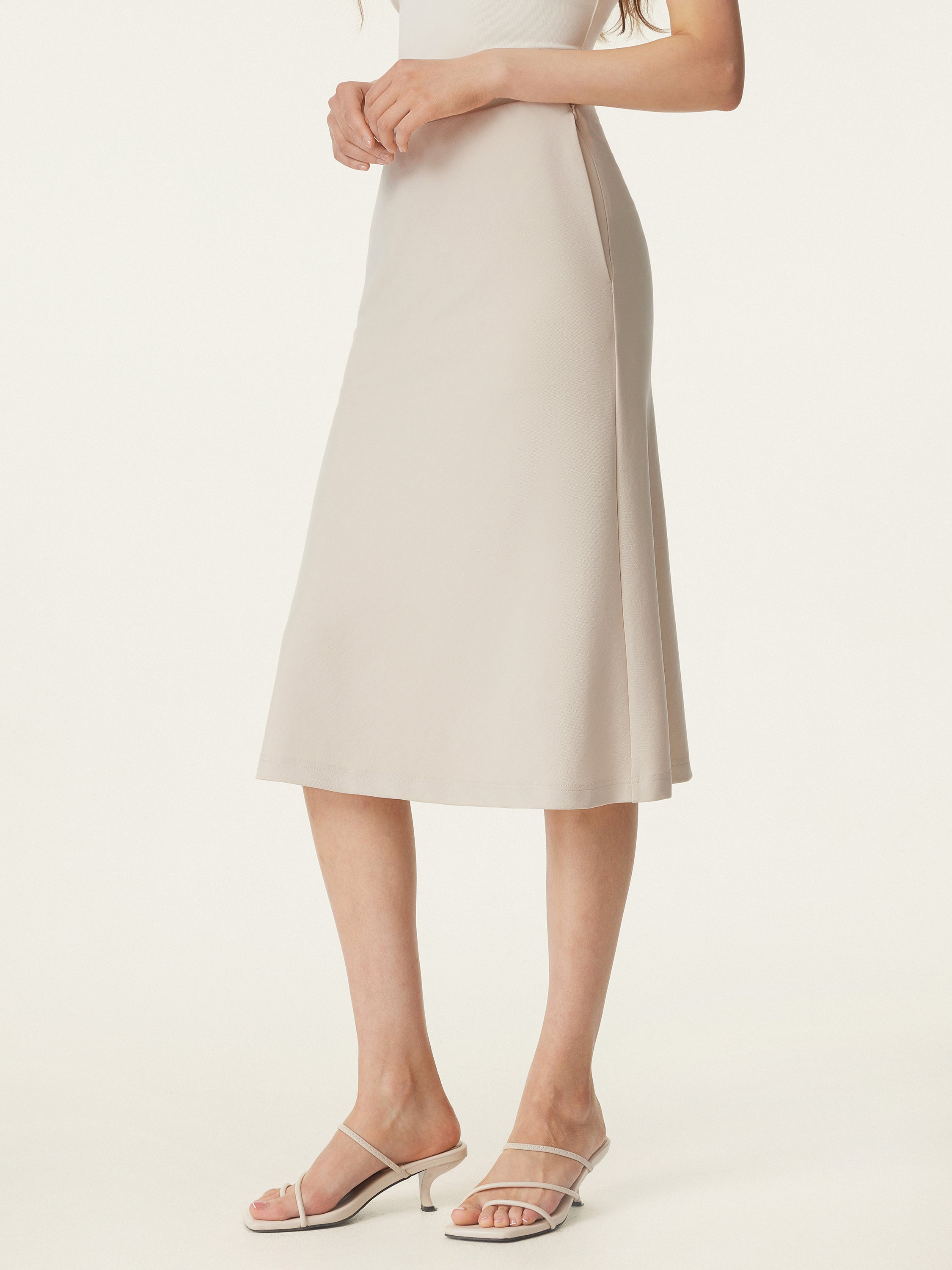 A-line Midi Skirt with Pockets