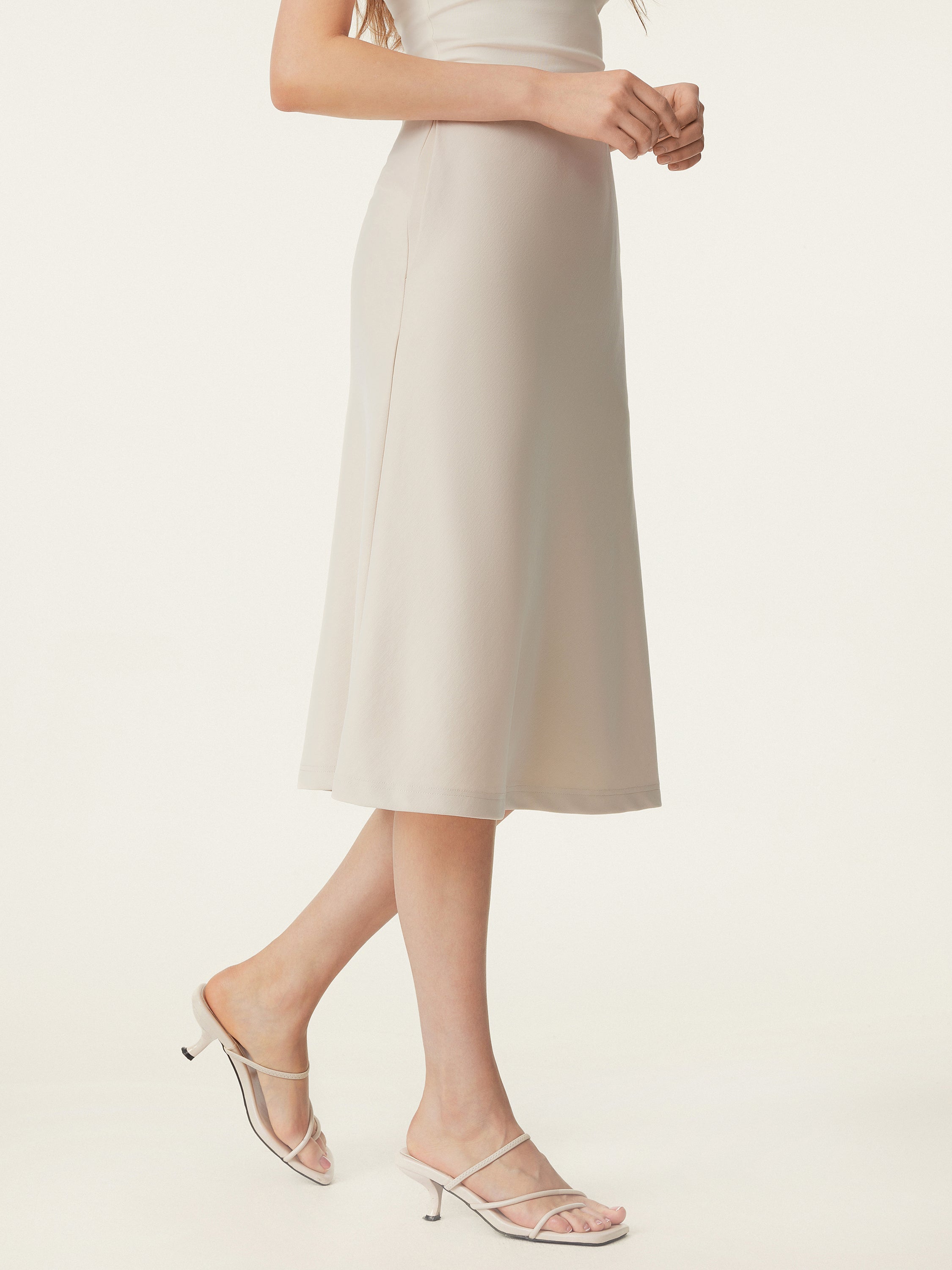 A-line Midi Skirt with Pockets