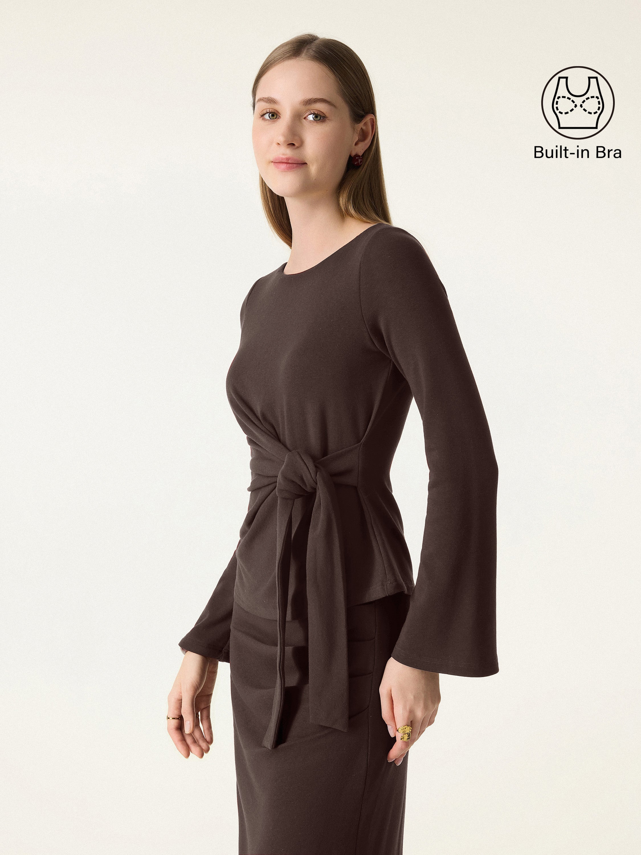 Bow-Tie Belted Bell Sleeve Brami