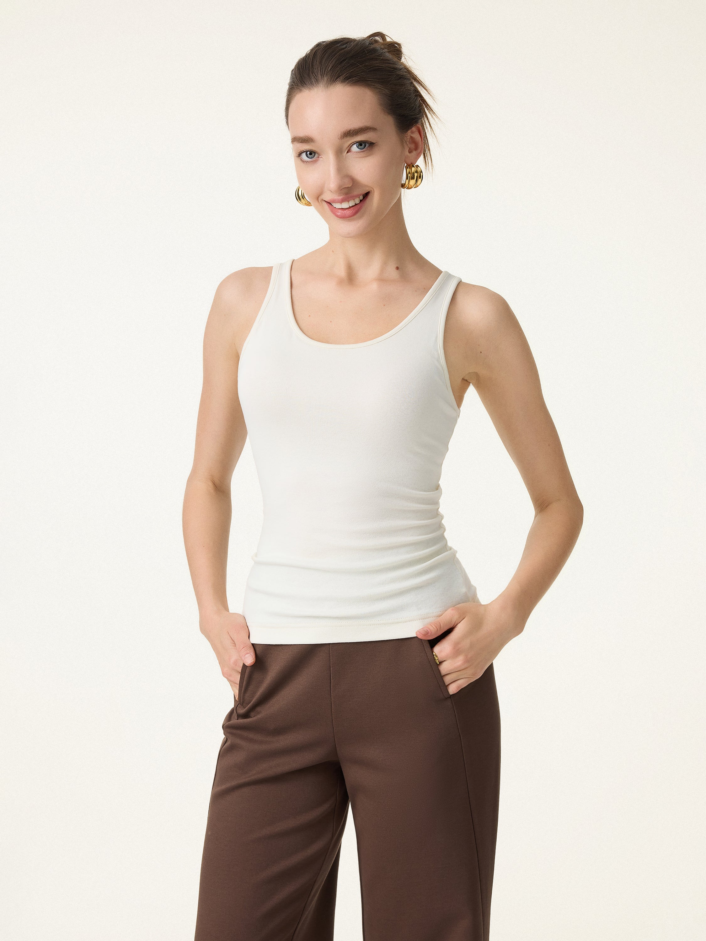 Cotton Lyocell U-Neck Brami Tank