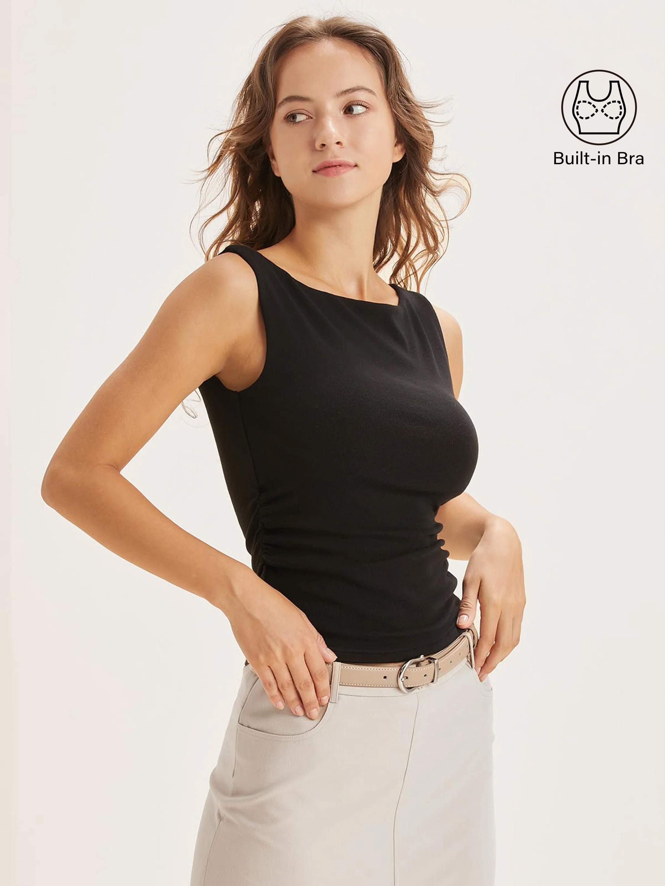 Boat Neck Brami Tank Top