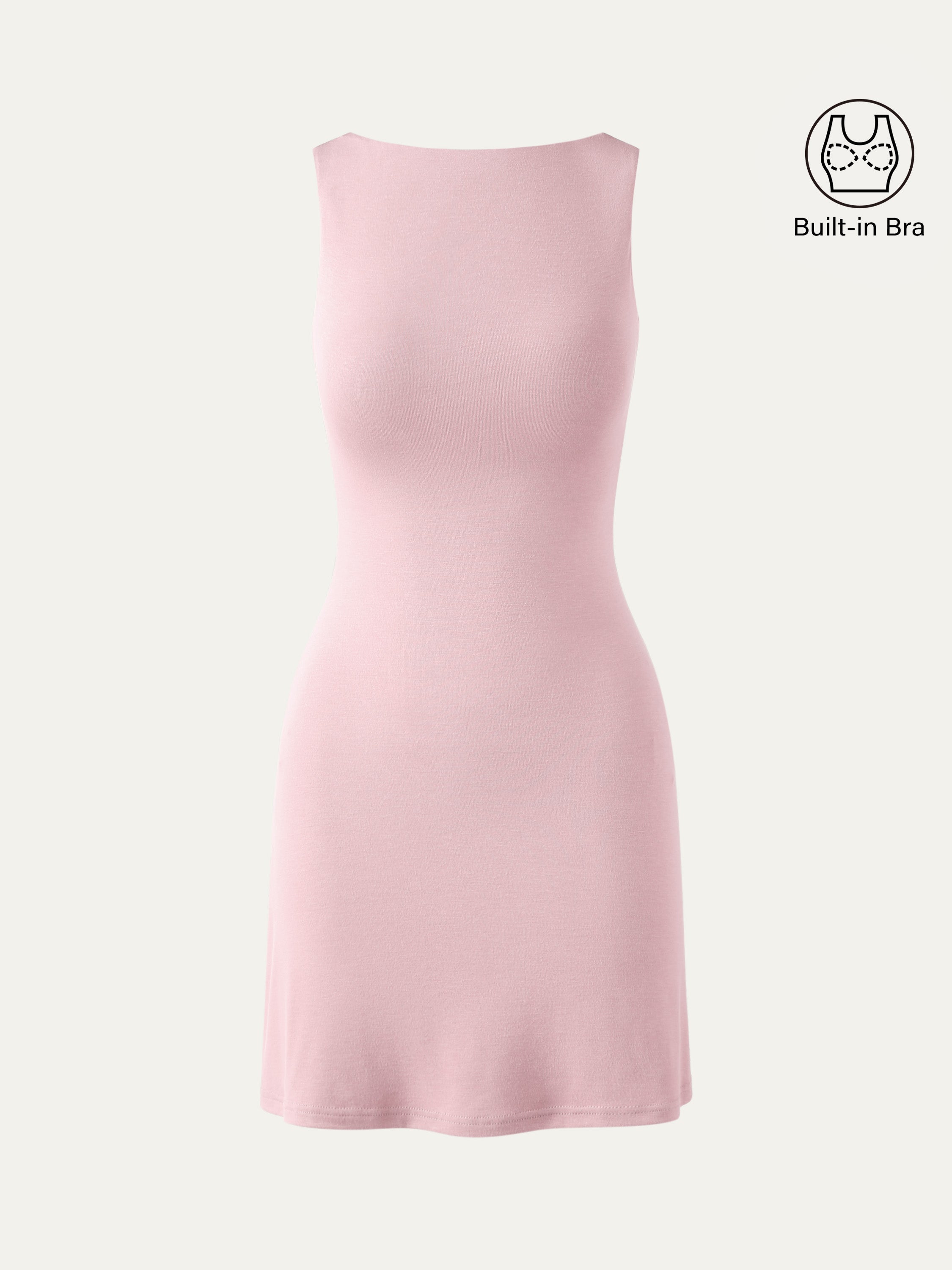 Cooling Open Back Bandless Brami Mini Dress