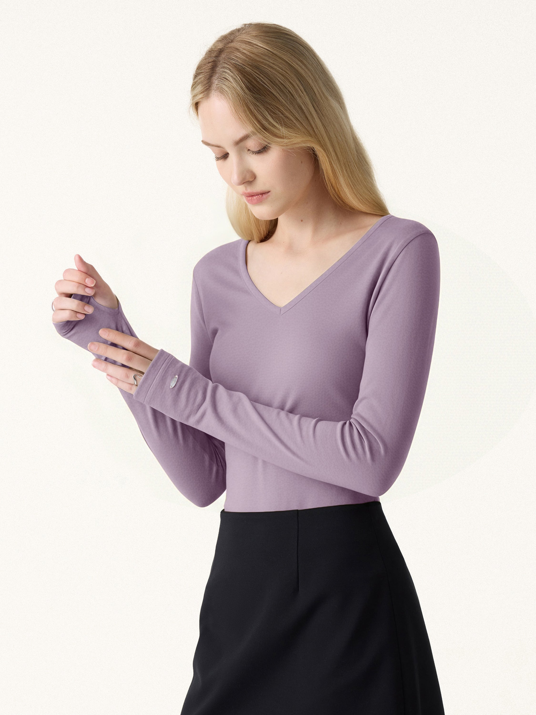 Non-Itch Lyocell Wool Multi-Wear Long Sleeve Top