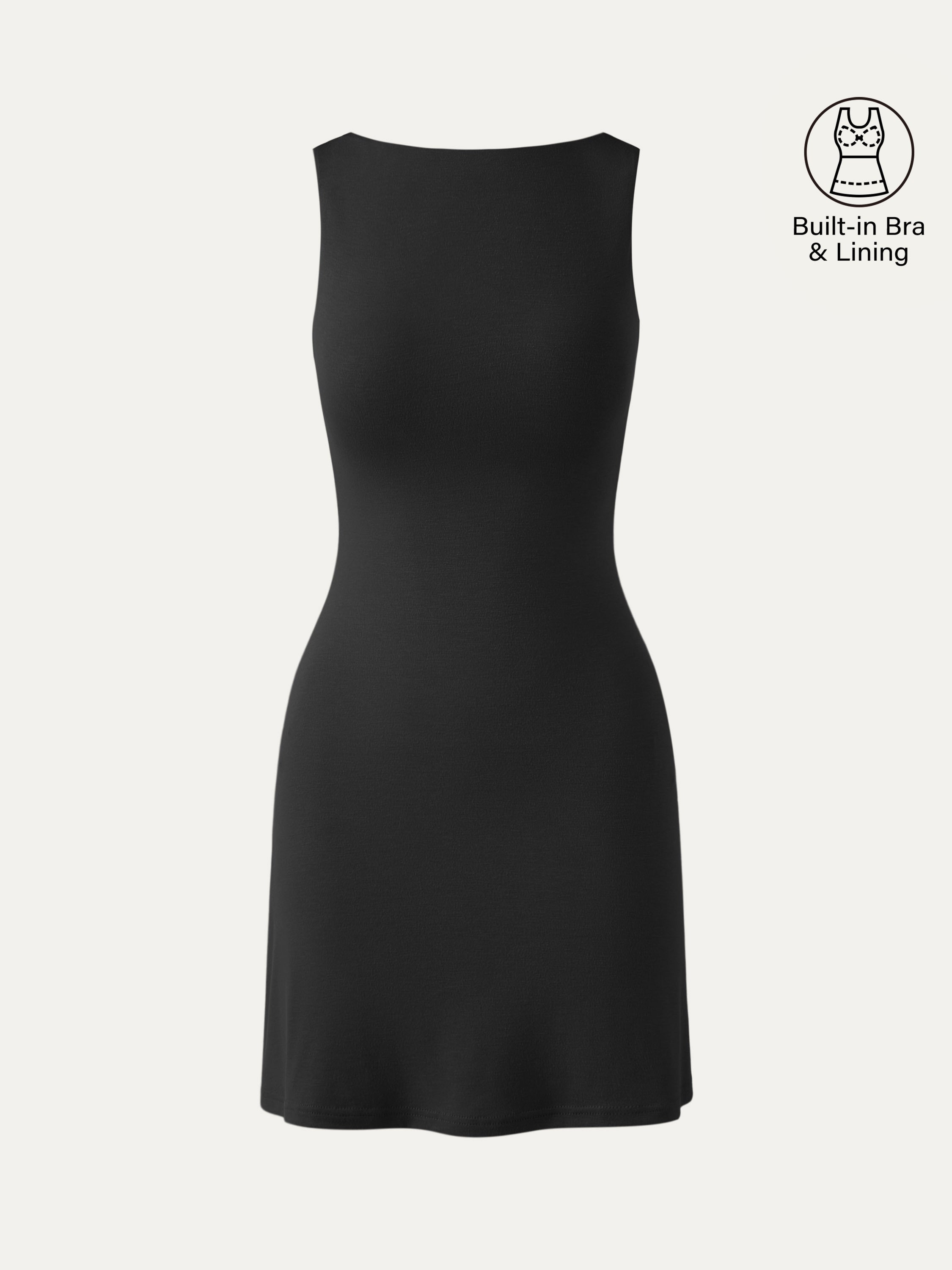 Cooling Open Back Bandless Brami Mini Dress