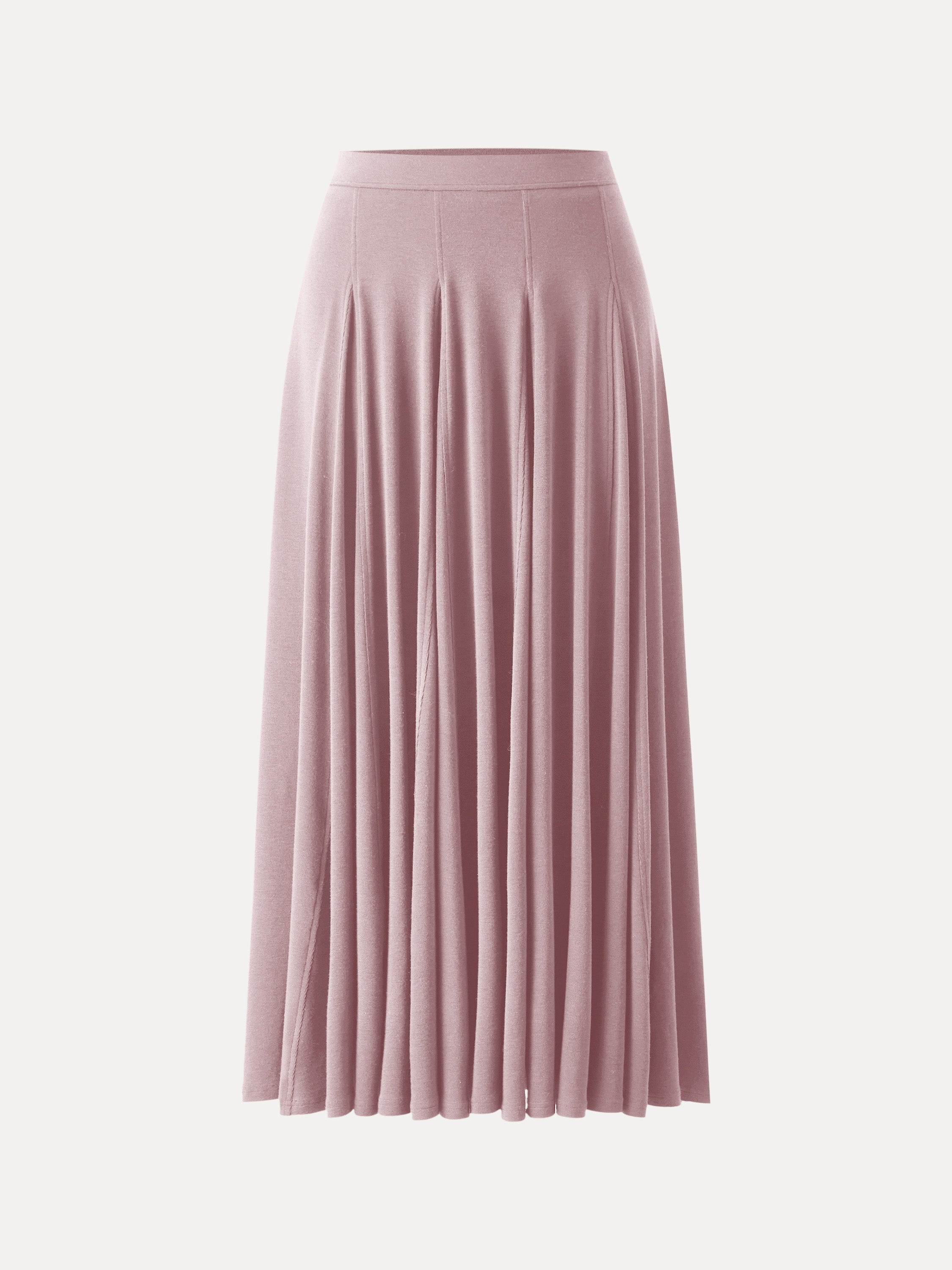 Lyocell Wool Godet Hem Pull-on Maxi Skirt