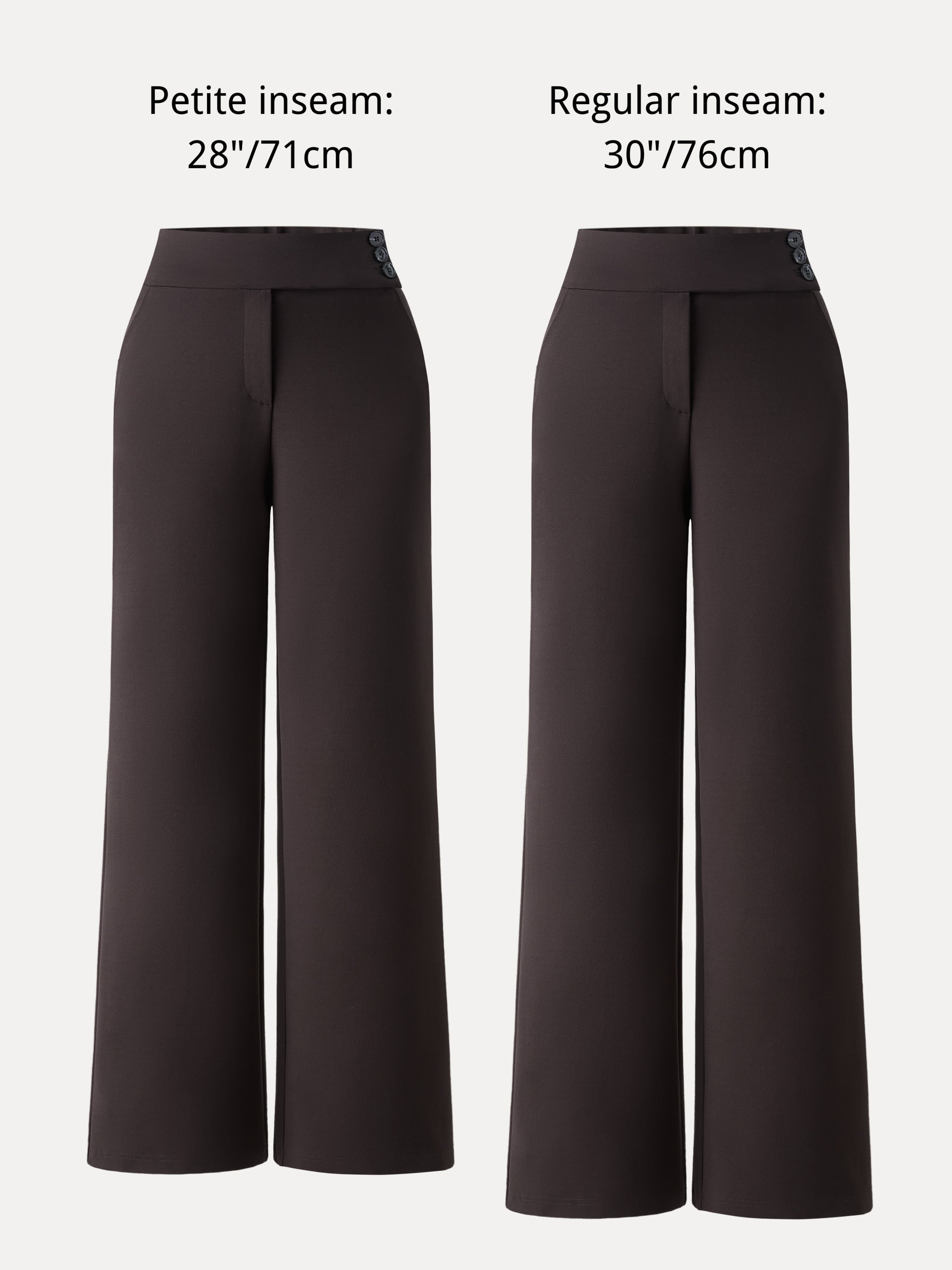 Stretchy High Rise Wide Leg Pants with Pockets