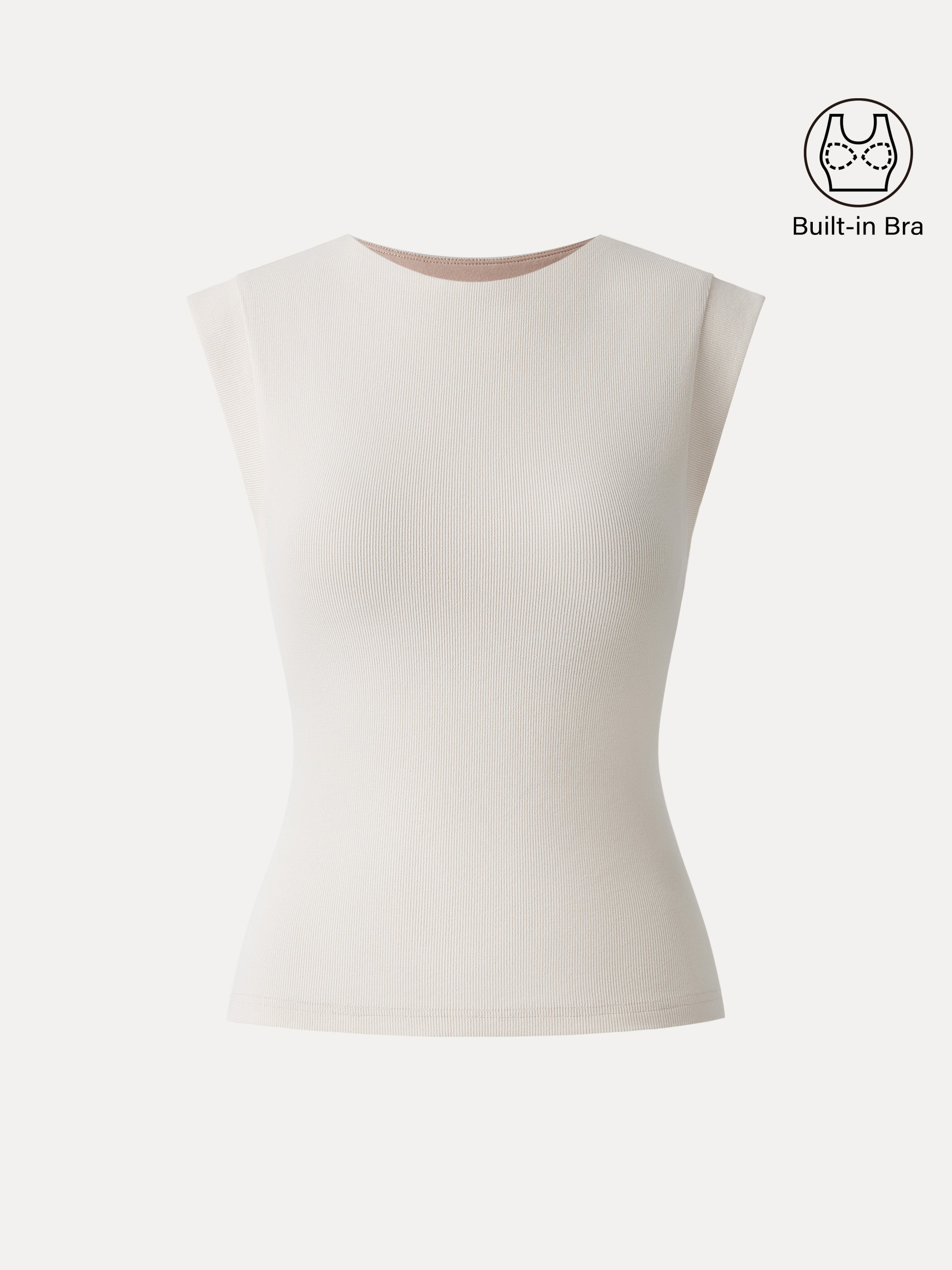 Cotton Viscose Round Neck Wide Shoulder Brami