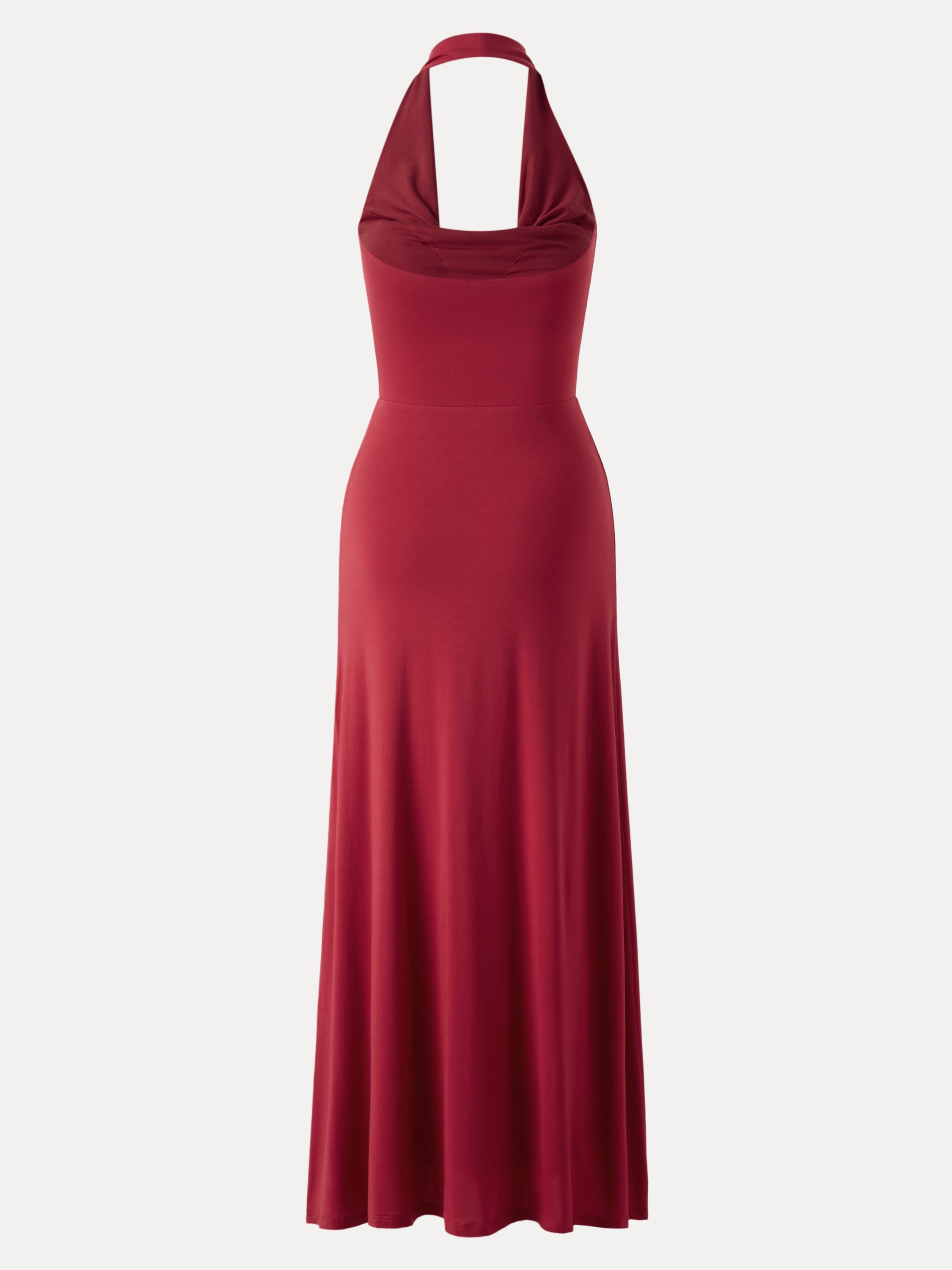 Stunning Cowl Neck Flared Maxi Brami Dress