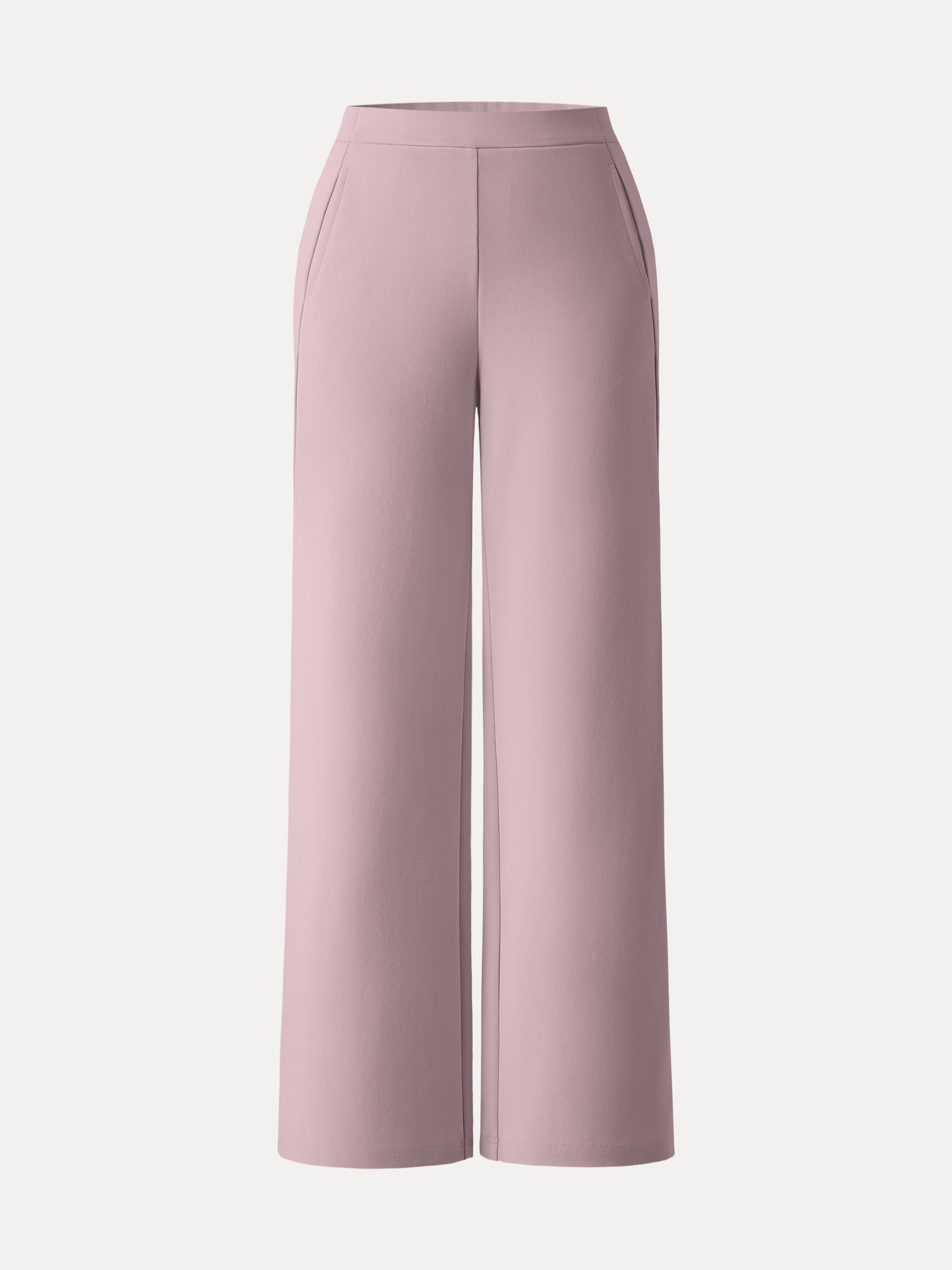 Mid Rise Straight Pull-on Pants with Pockets