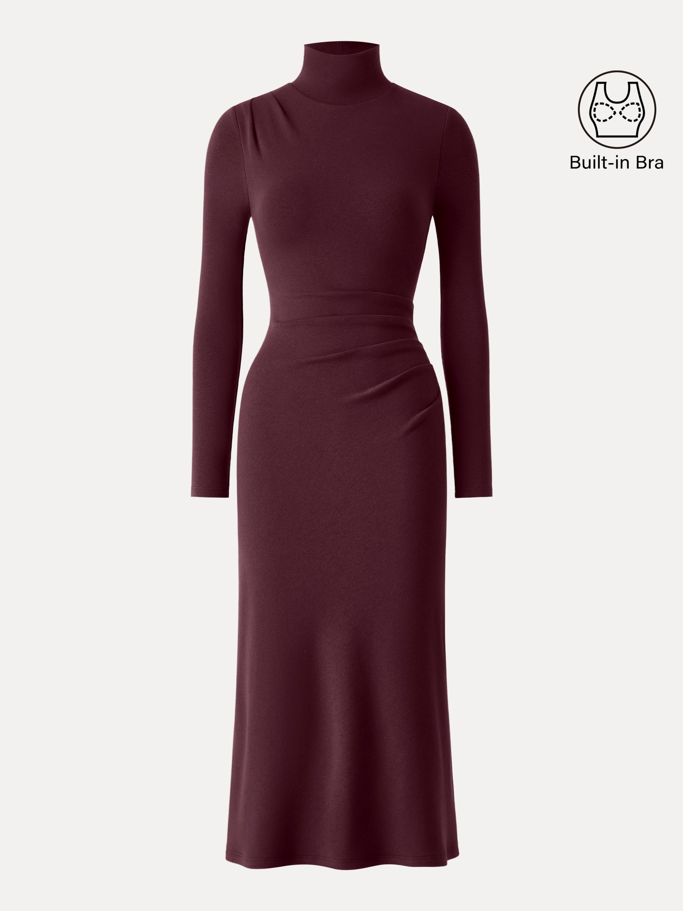 ProWarm Turtleneck Tucked Midi Brami Dress