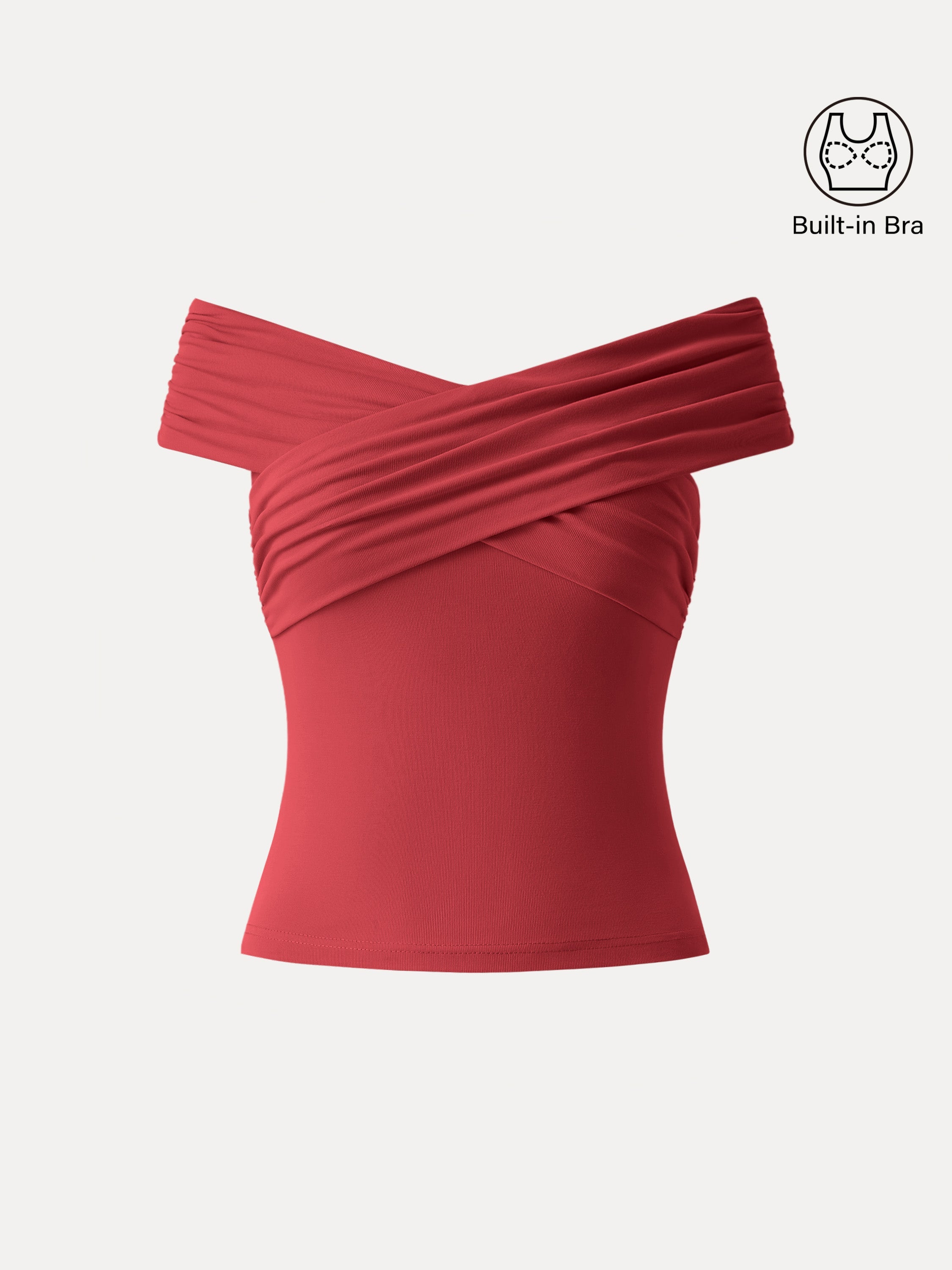 Criss Cross Off Shoulder New Airy Brami Top