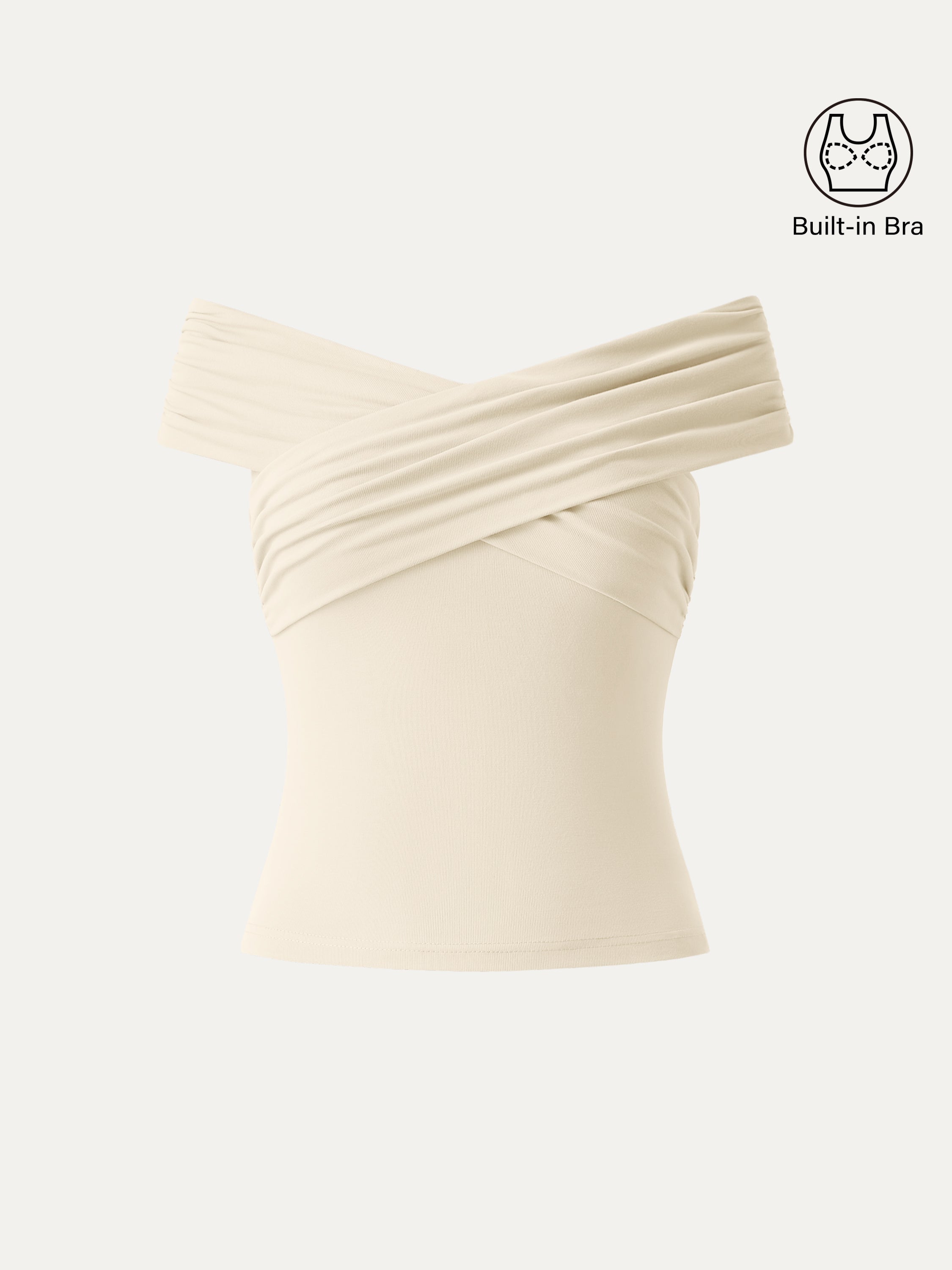 Criss Cross Off Shoulder New Airy Brami Top