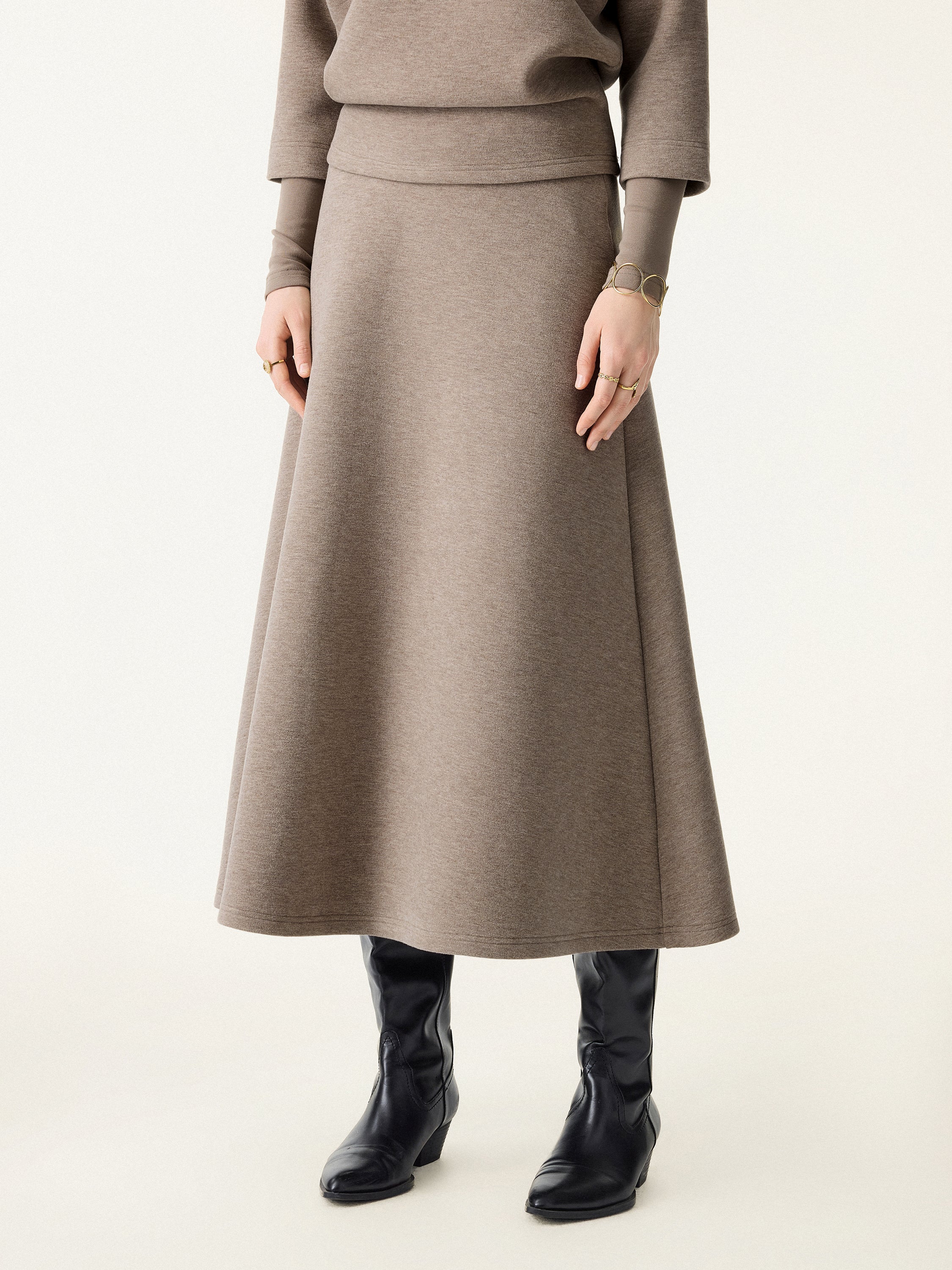 FuzzLuxe Essential Midi A-line Circle Skirt