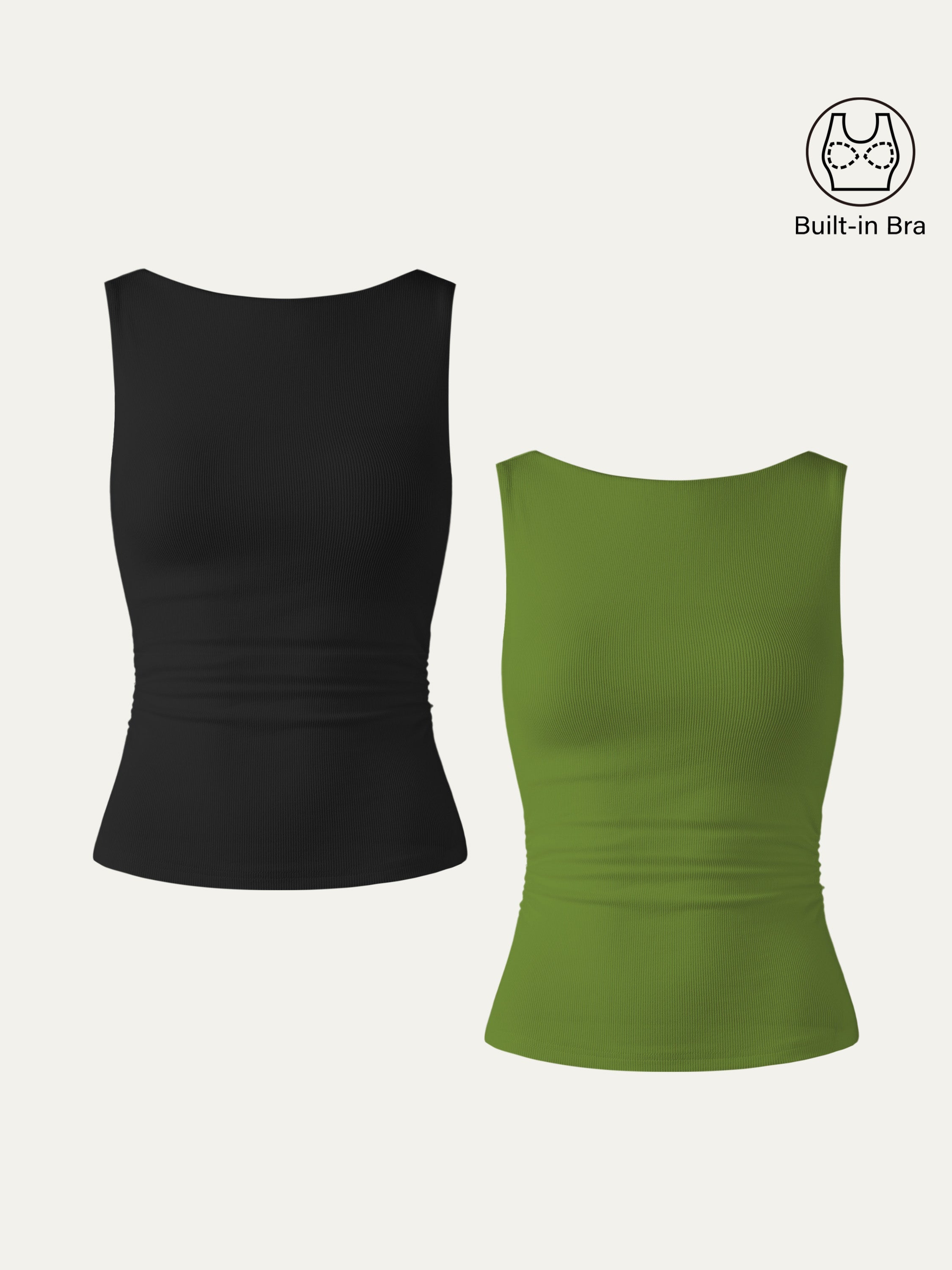 Elastic Open Back Brami Tank