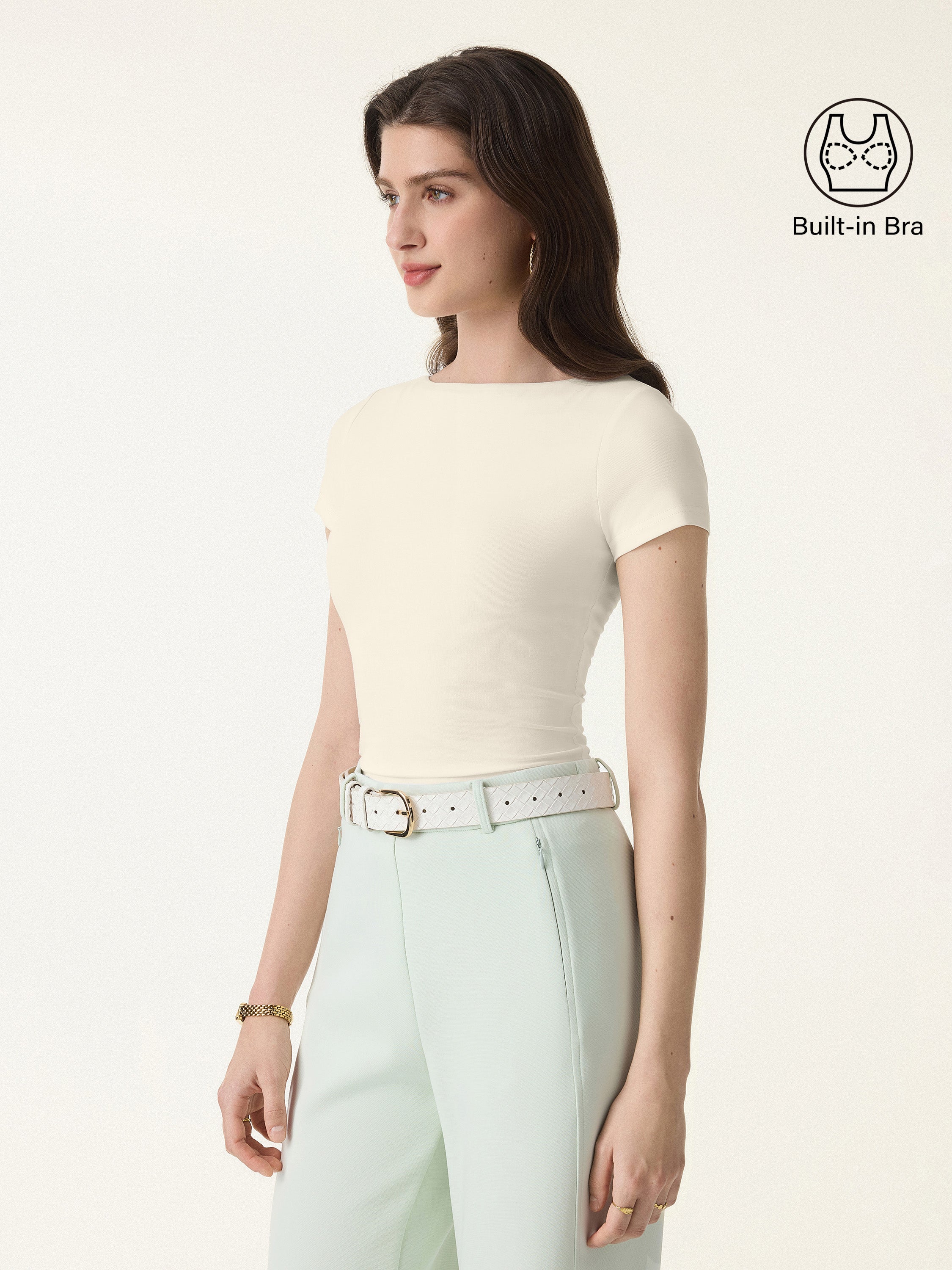 SkinKiss Boatneck Short Sleeve Brami