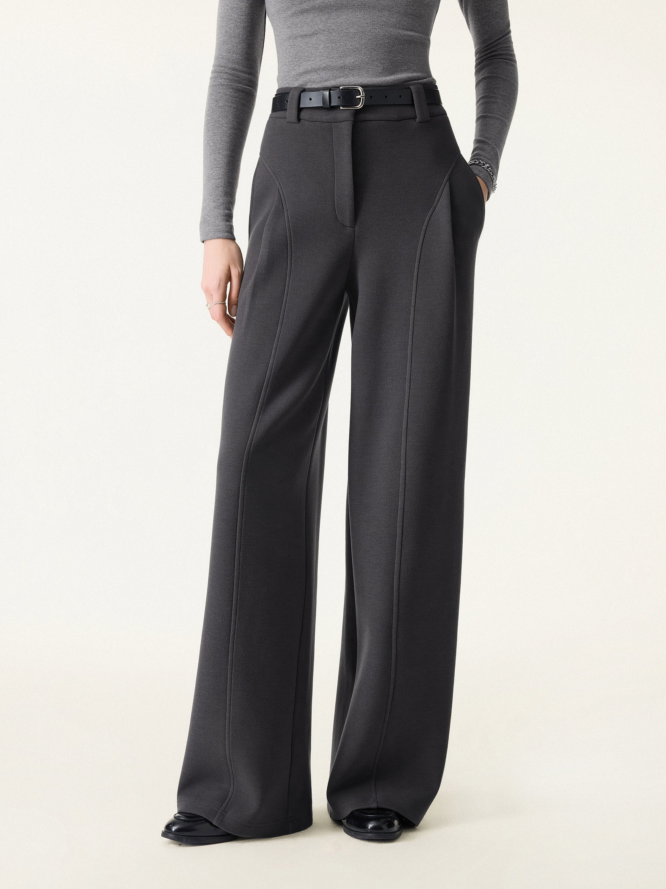 FuzzLuxe Flyfront Super Wide Leg Pants