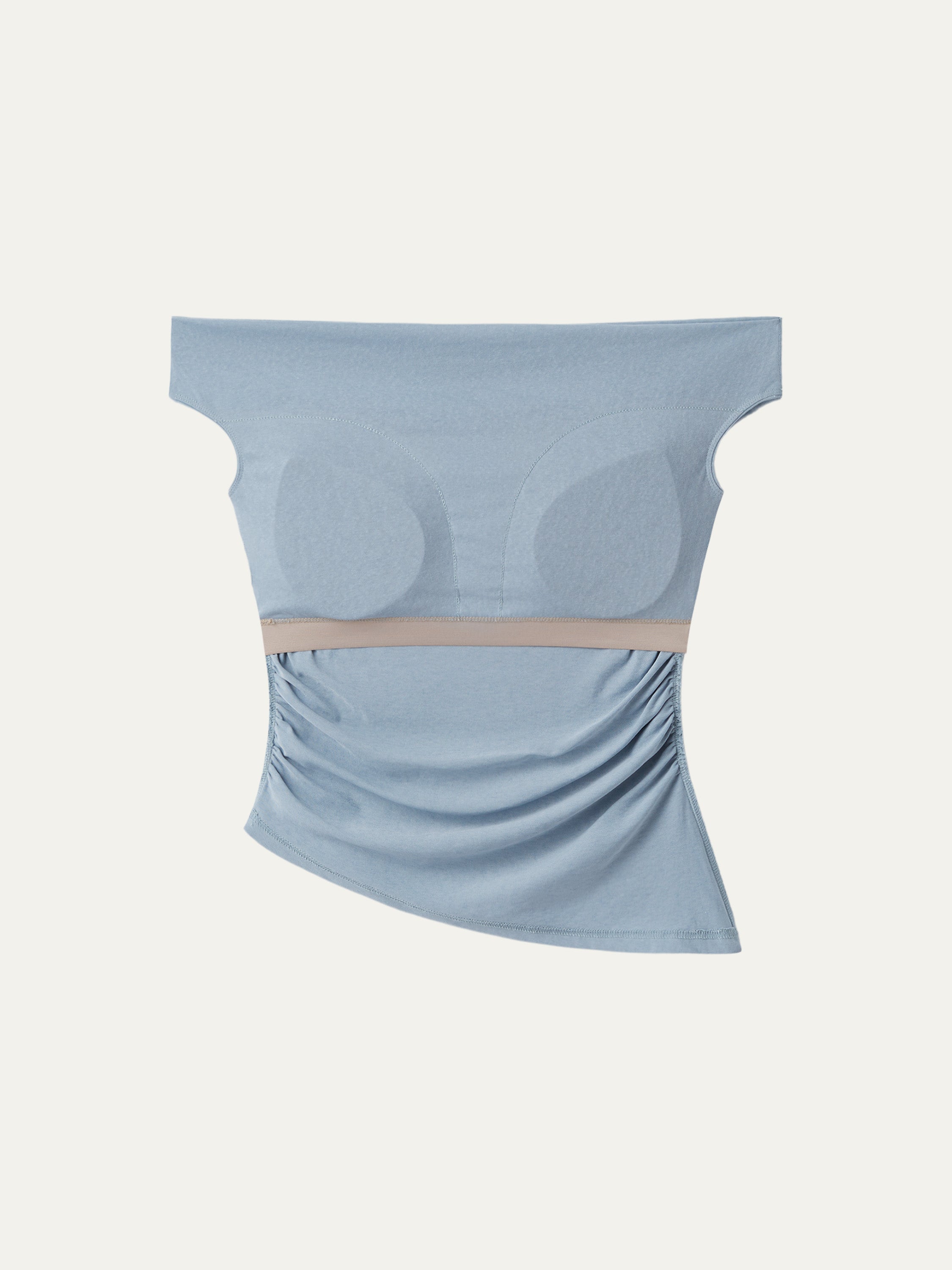 Off Shoulder Cotton-Linen Gathered New Airy Brami