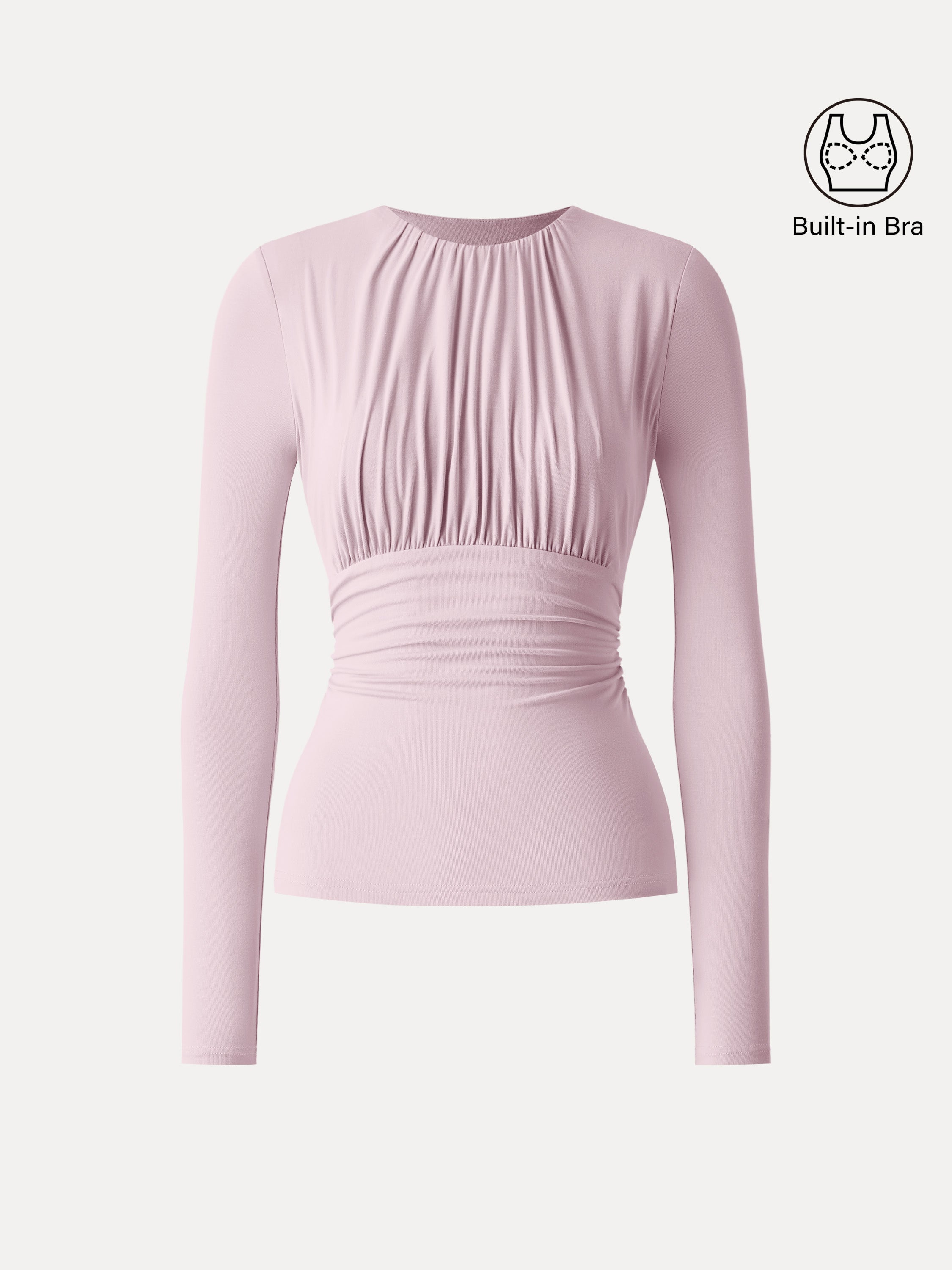 SkinKiss Round Neck All-over Ruching Brami