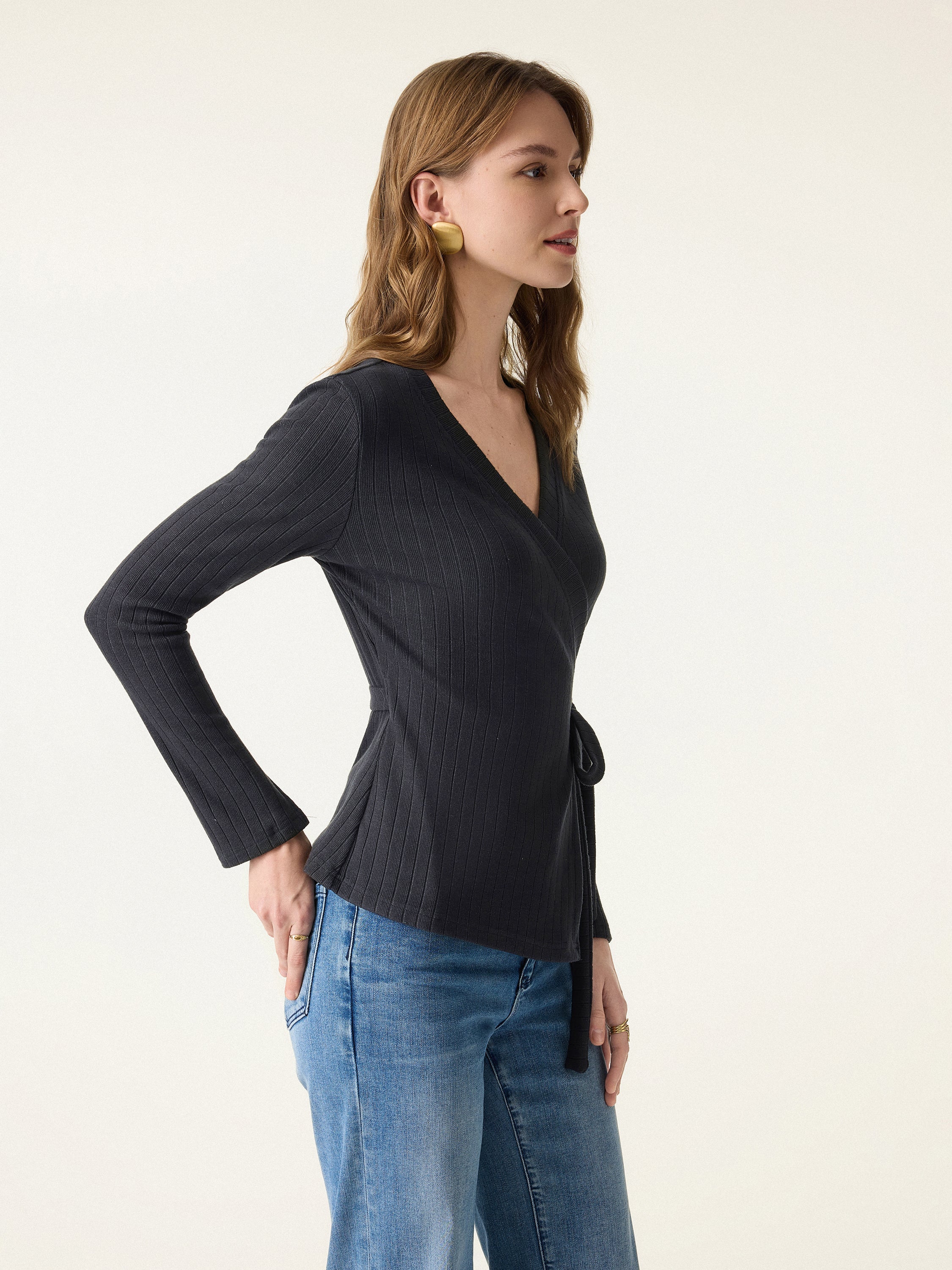 Wrapped Long Sleeve Top