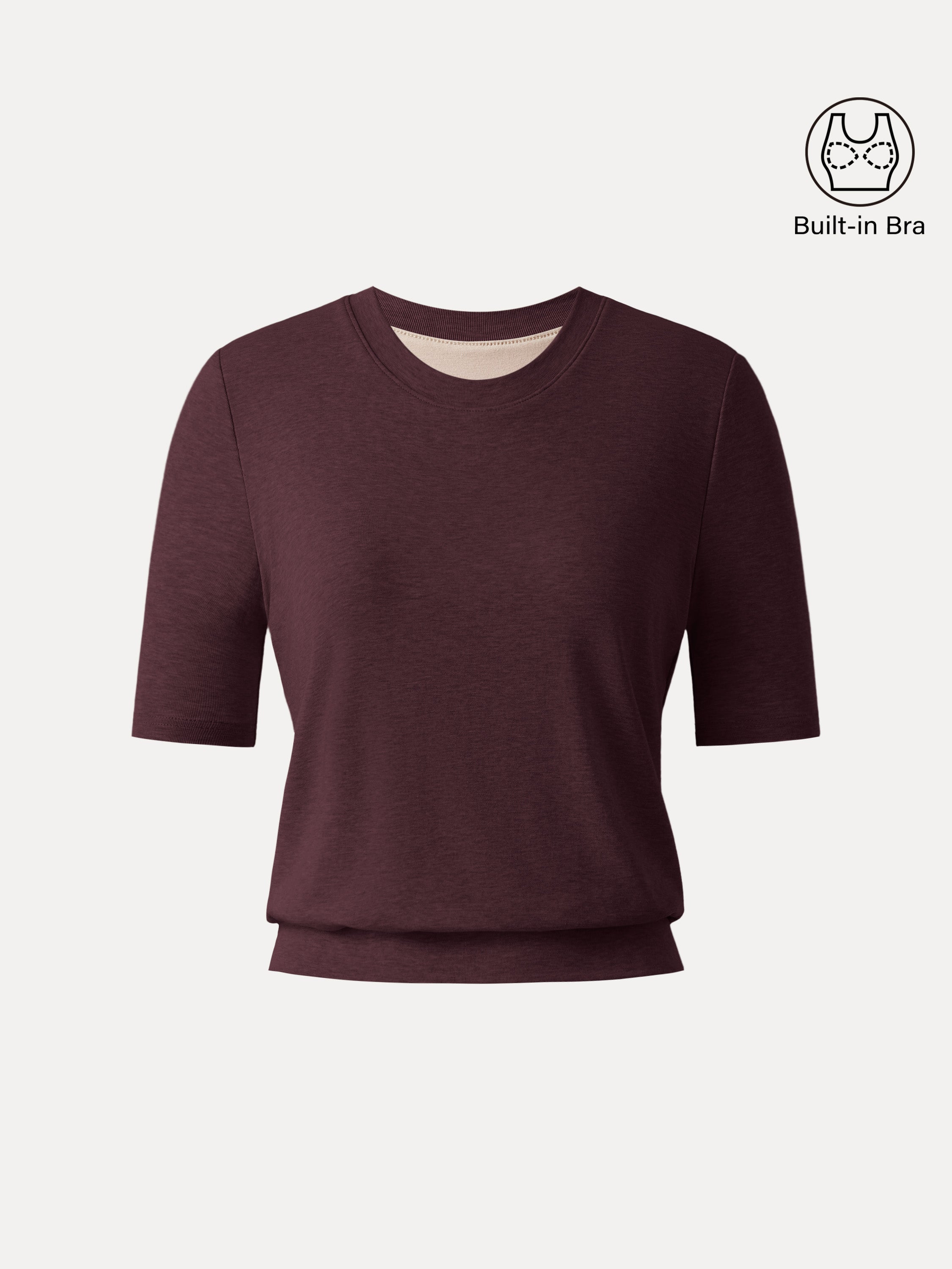 Lyocell Wool Crewneck Brami with Banded Hem