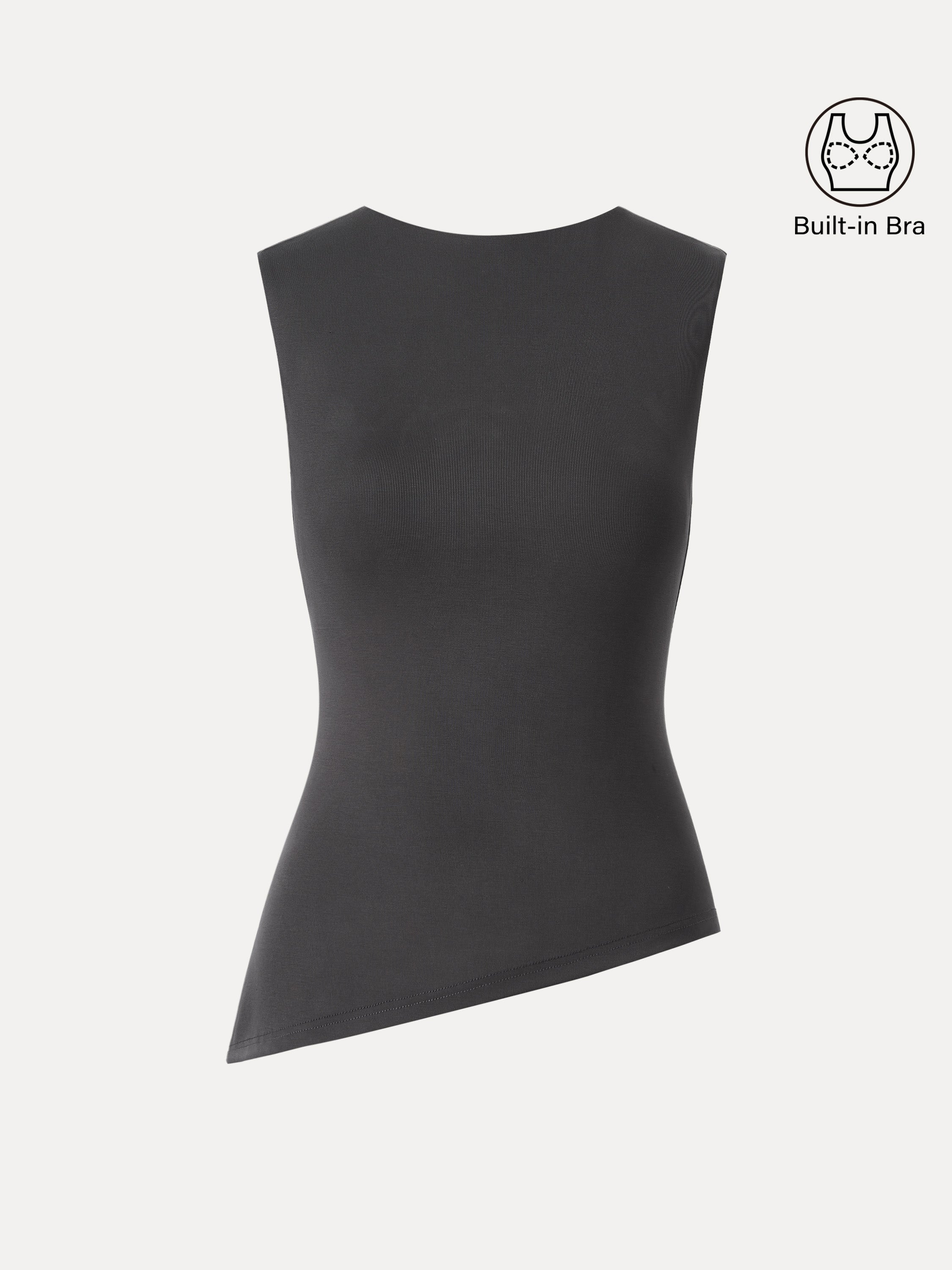Asymmetrical Hem New Airy Brami Tank