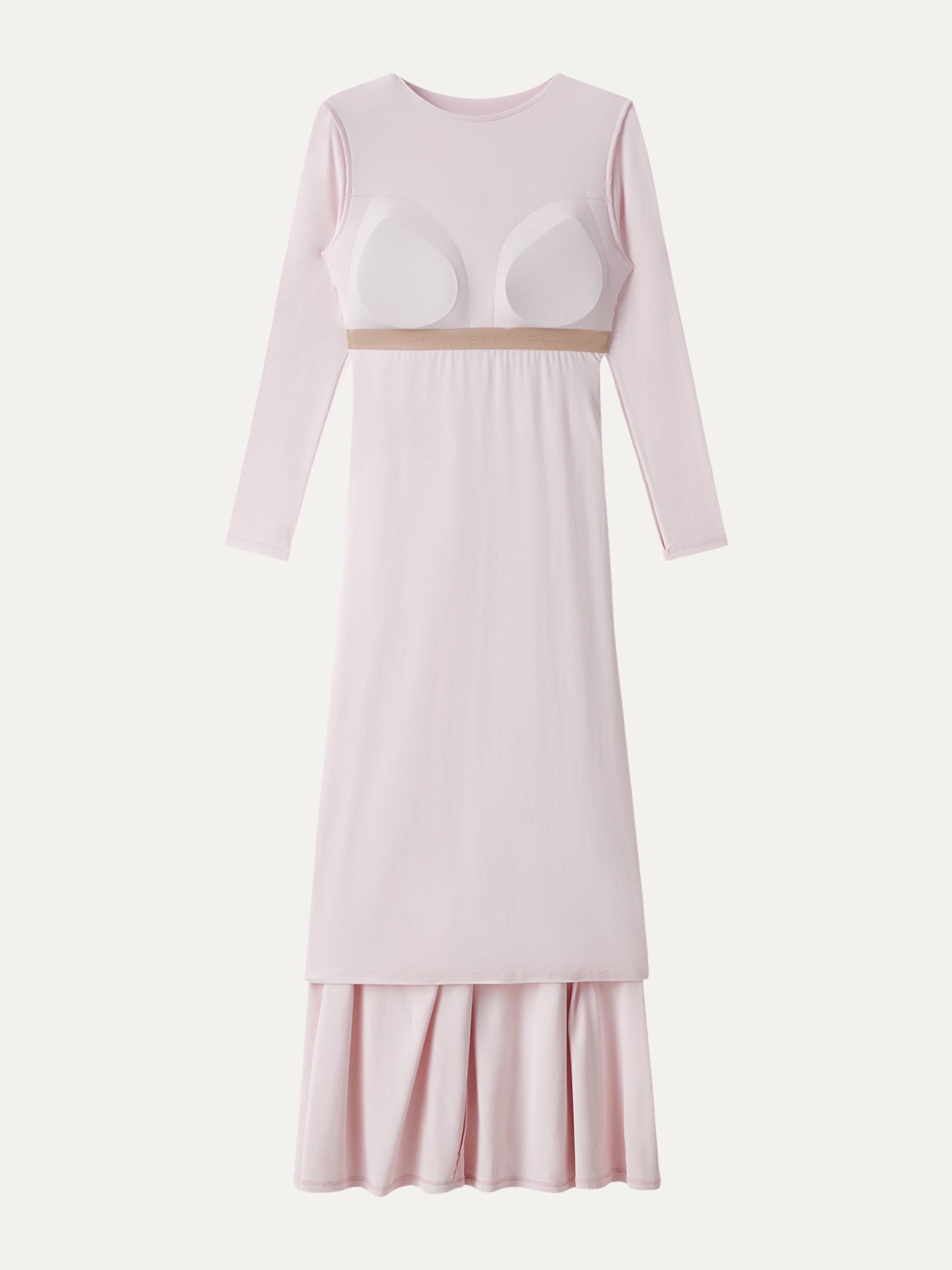 SkinKiss Boatneck Angled Ruched Maxi Brami Dress