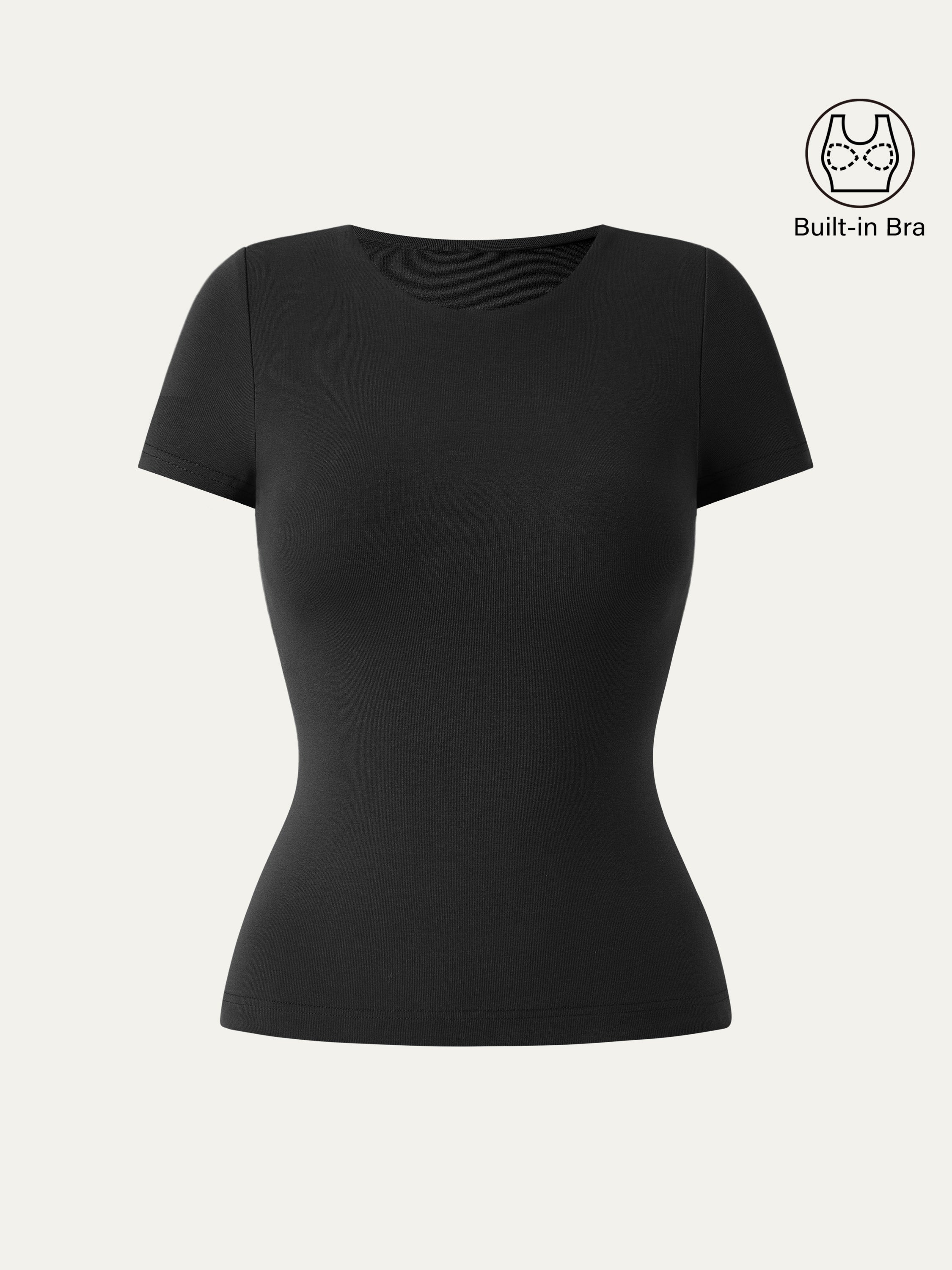 Crewneck Slimming Short Sleeve New Airy Brami