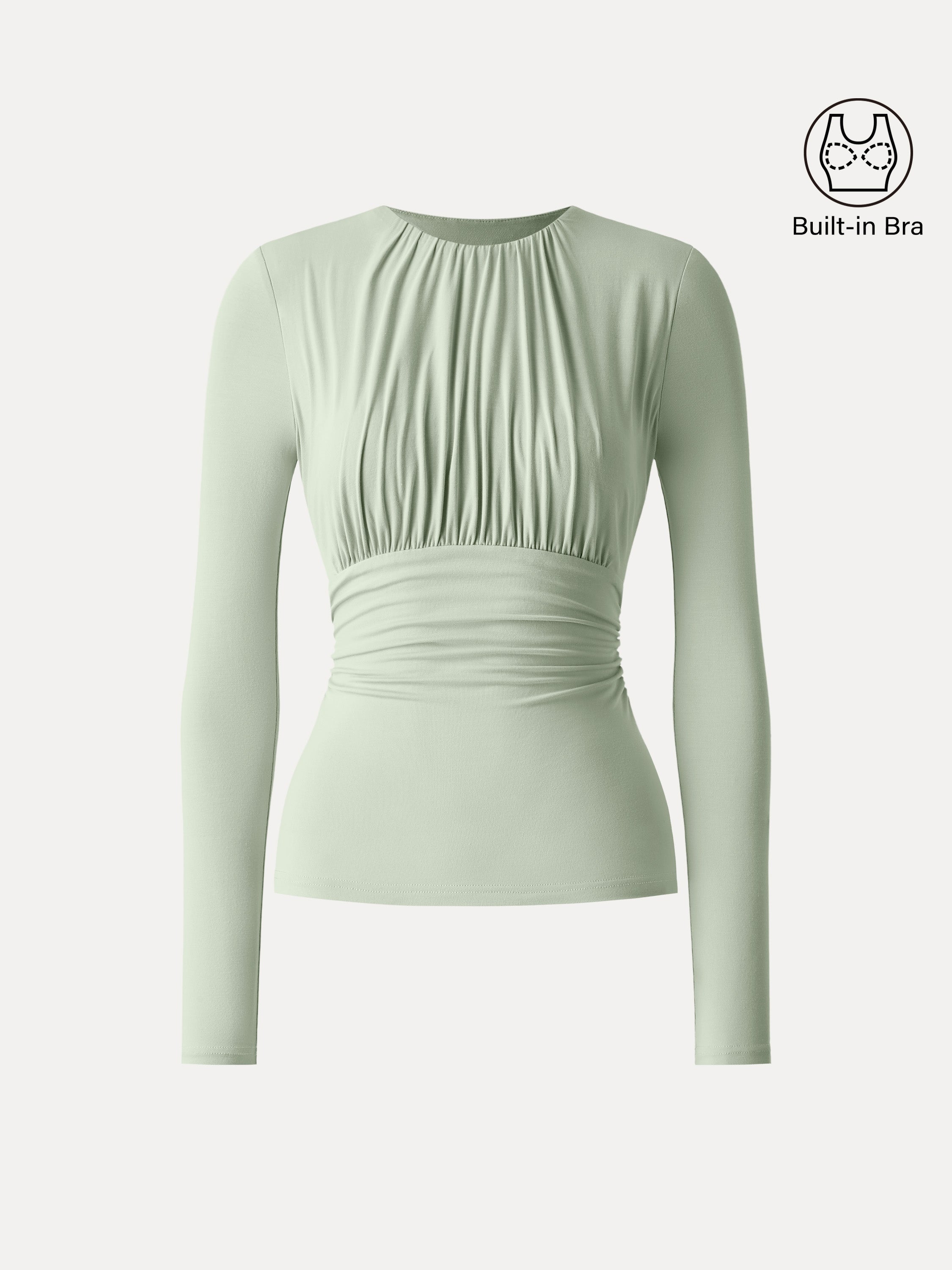 SkinKiss Round Neck All-over Ruching Brami