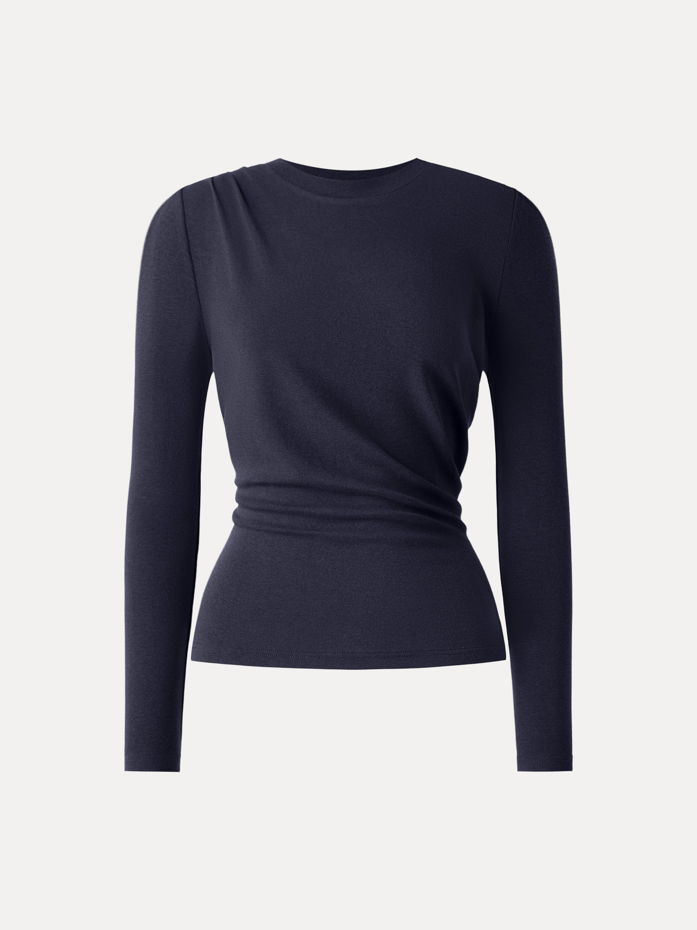 Light Warm Crewneck Tucked Top