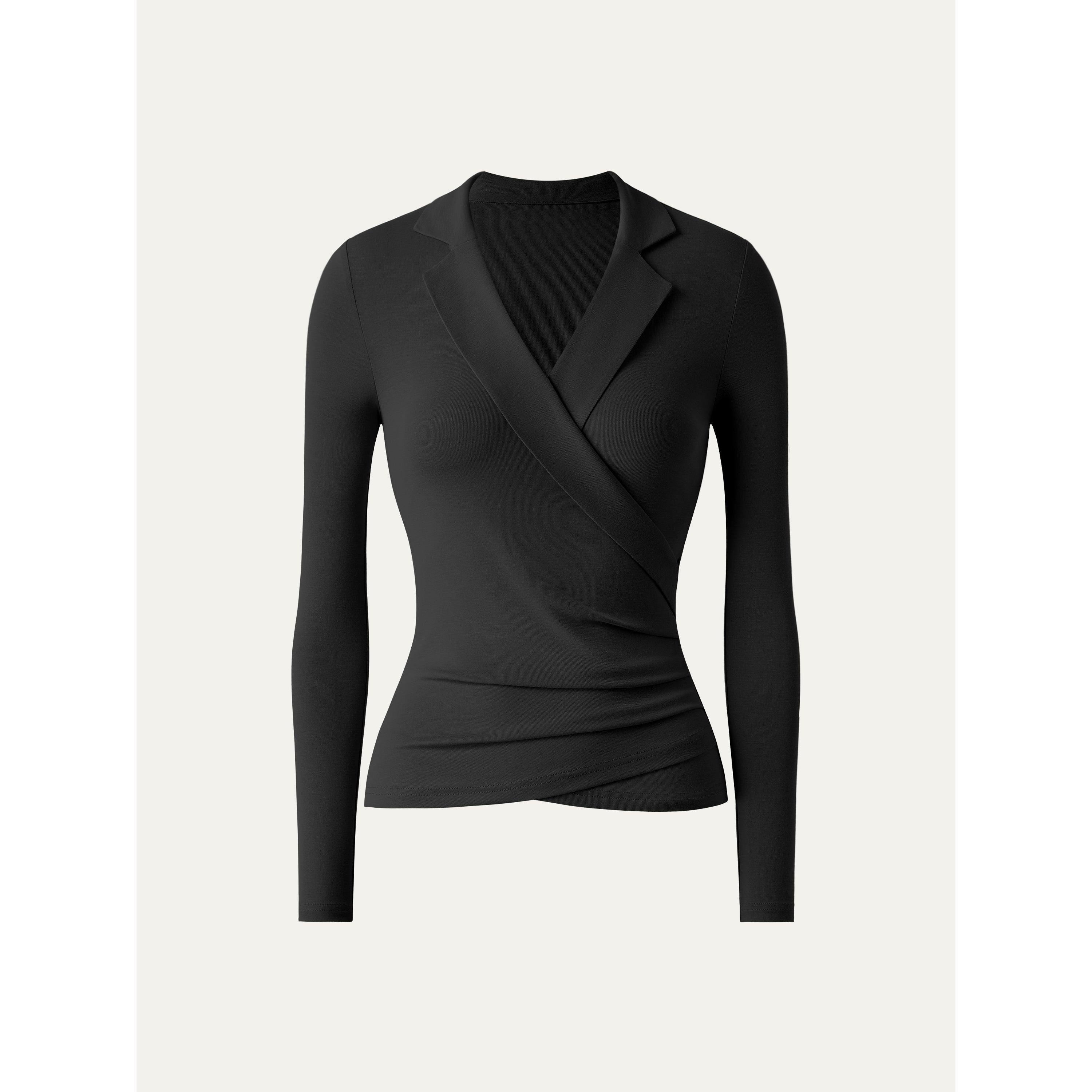 Collar Wrap Lightweight Top
