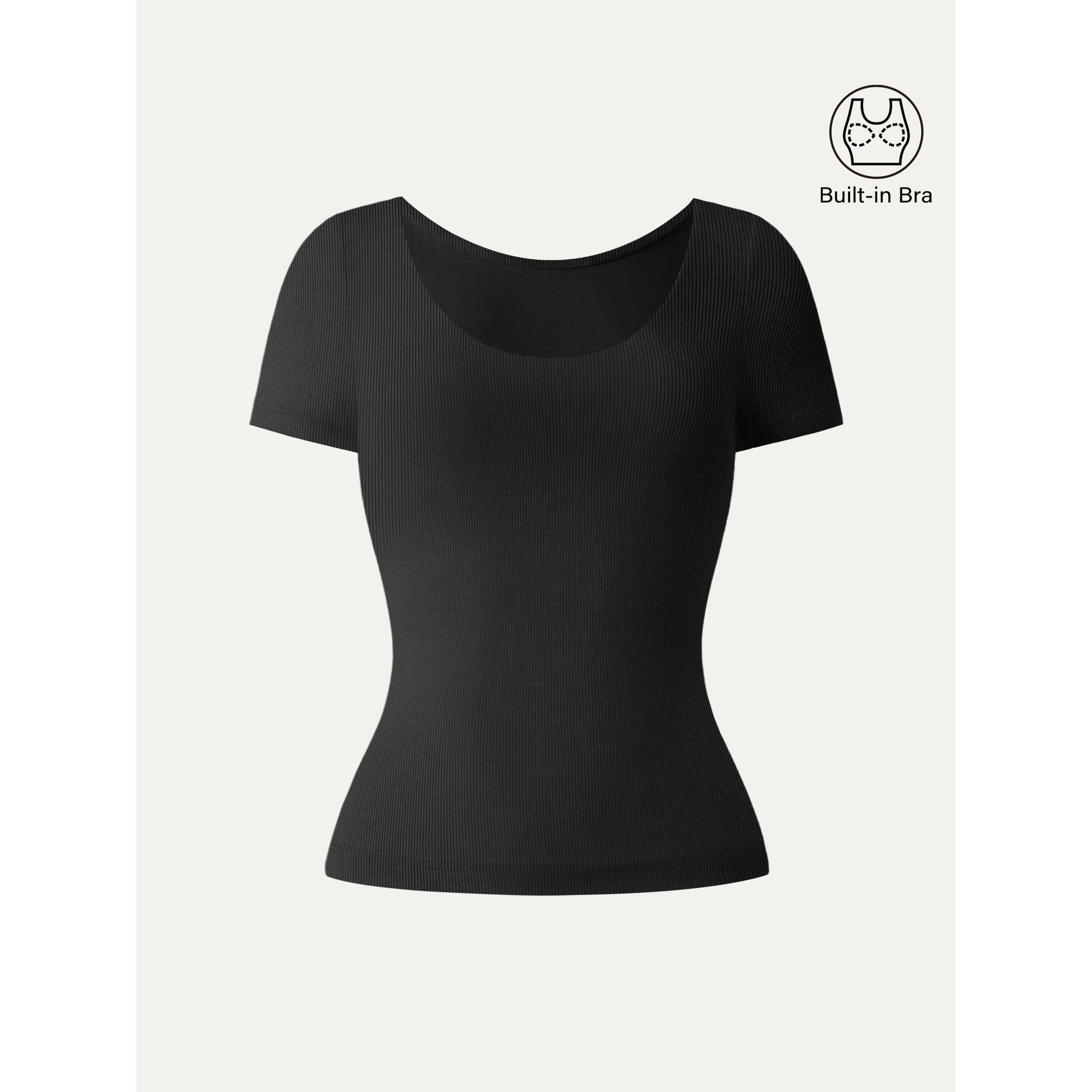 Scoop Neck Short Sleeve Cotton New Airy Brami