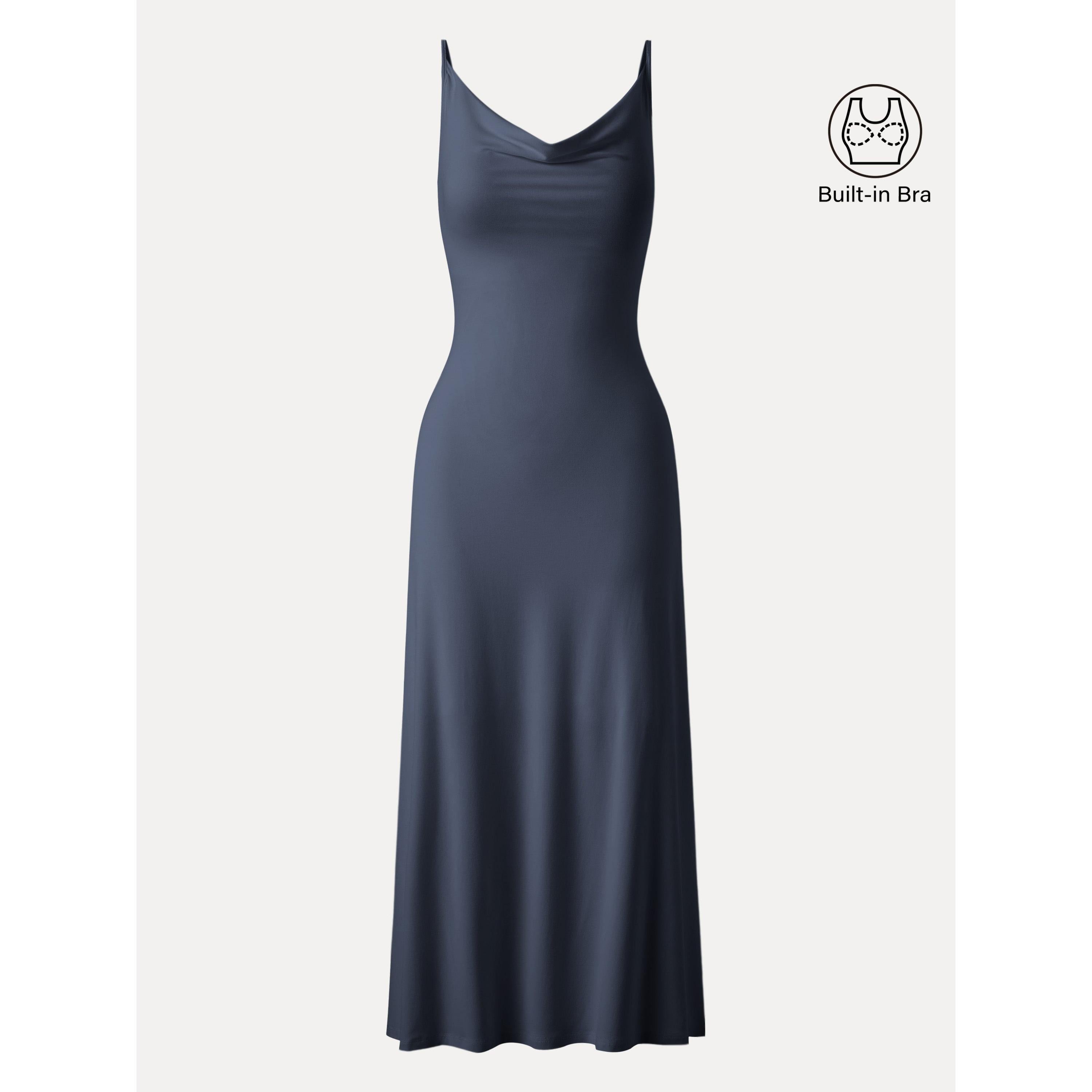 Effortless Vacay Cowl Neck Midi Brami Dress