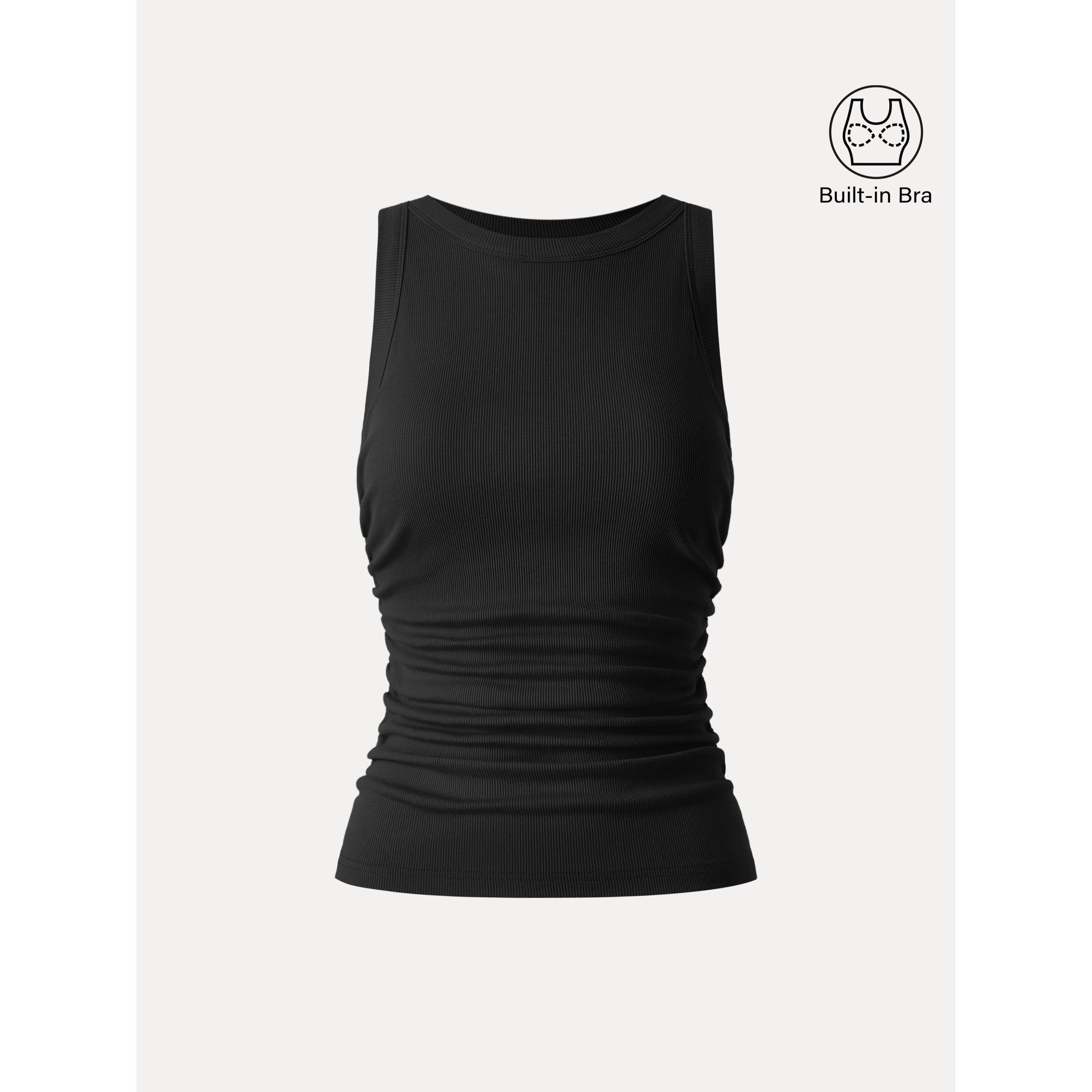Crewneck Side Ruched Brami Tank