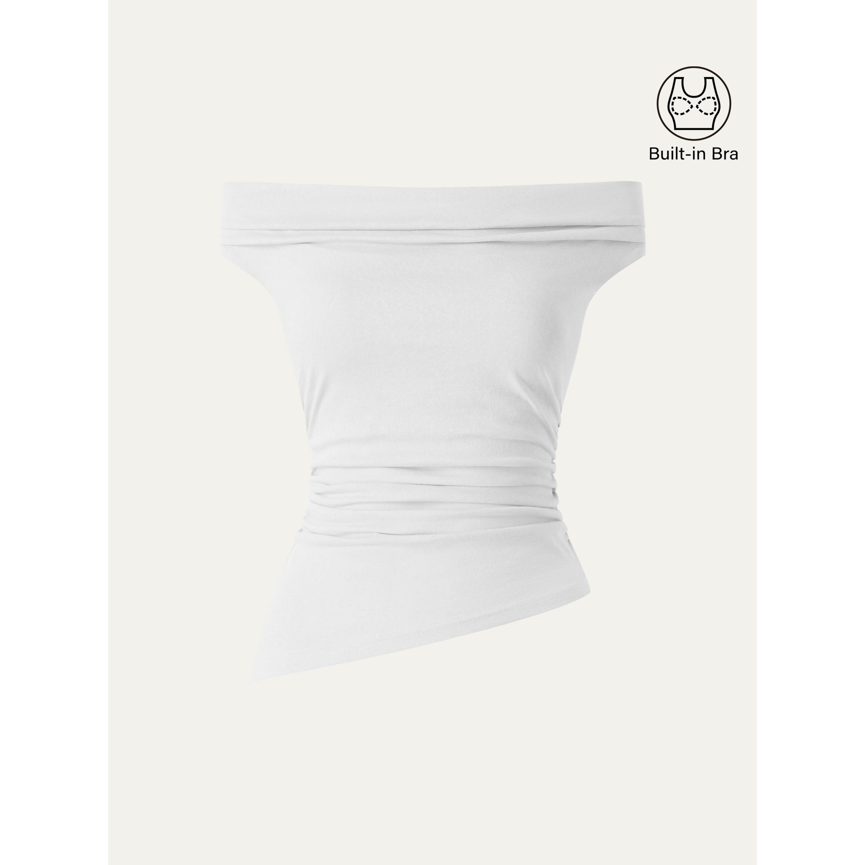Off Shoulder Cotton-Linen Gathered New Airy Brami
