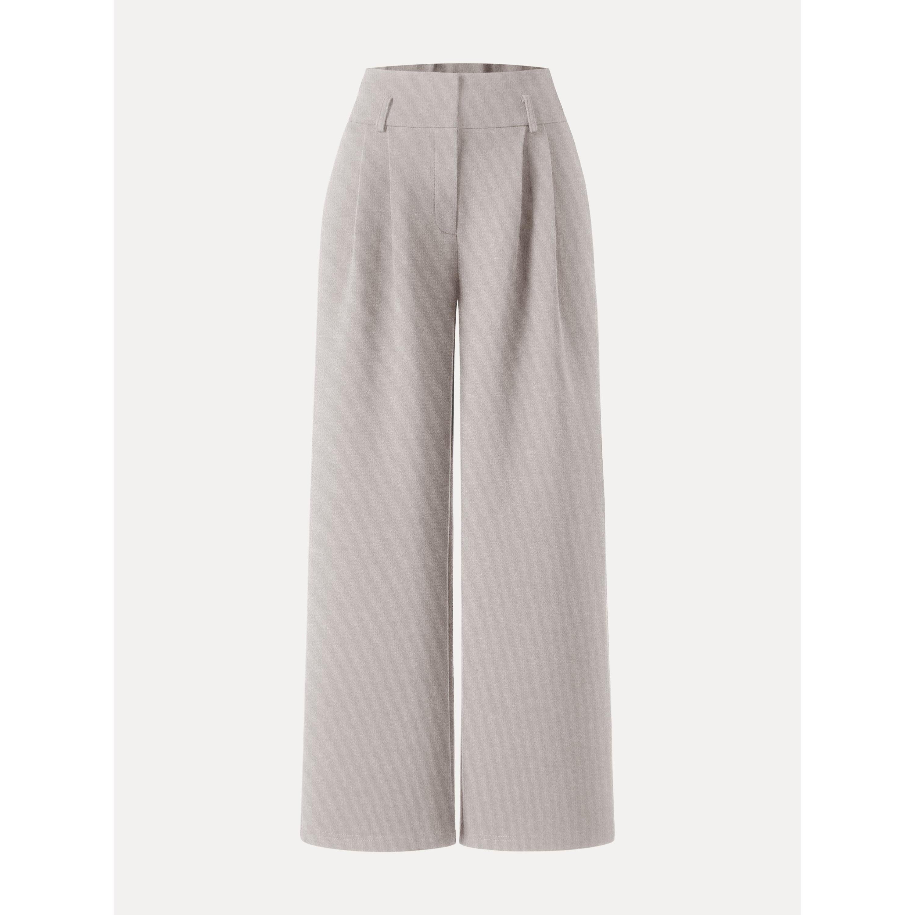 Cozy Warm High Rise Wide Leg Trousers with Pockets