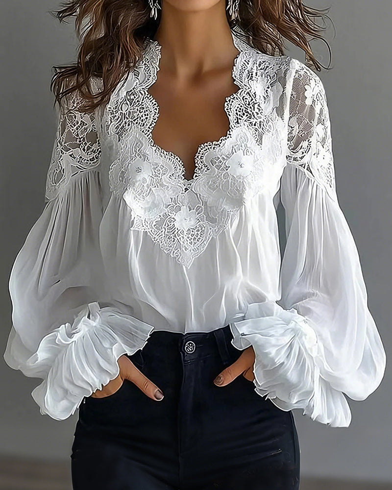 Lace Collar Blouse