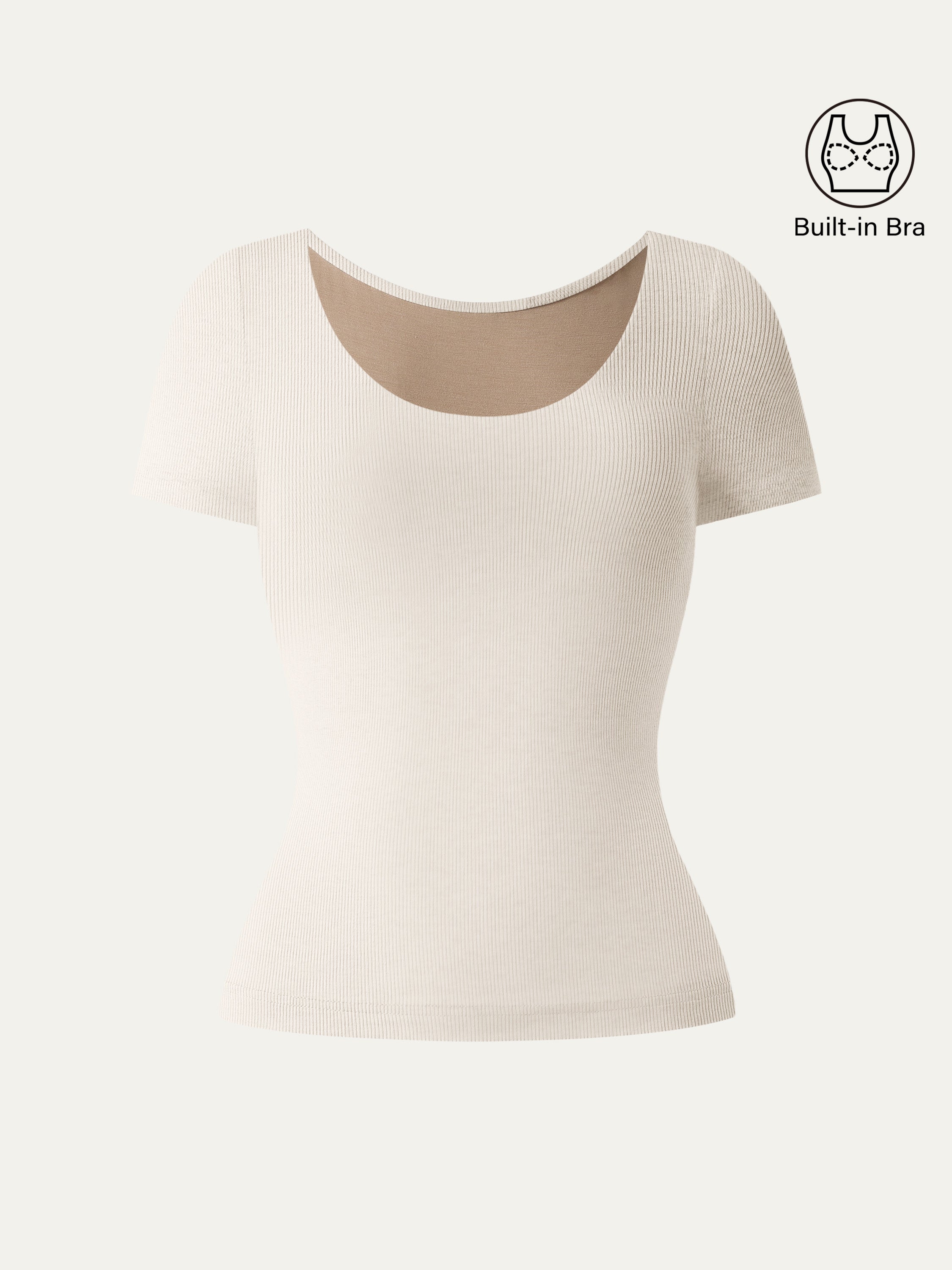 Scoop Neck Short Sleeve Cotton New Airy Brami