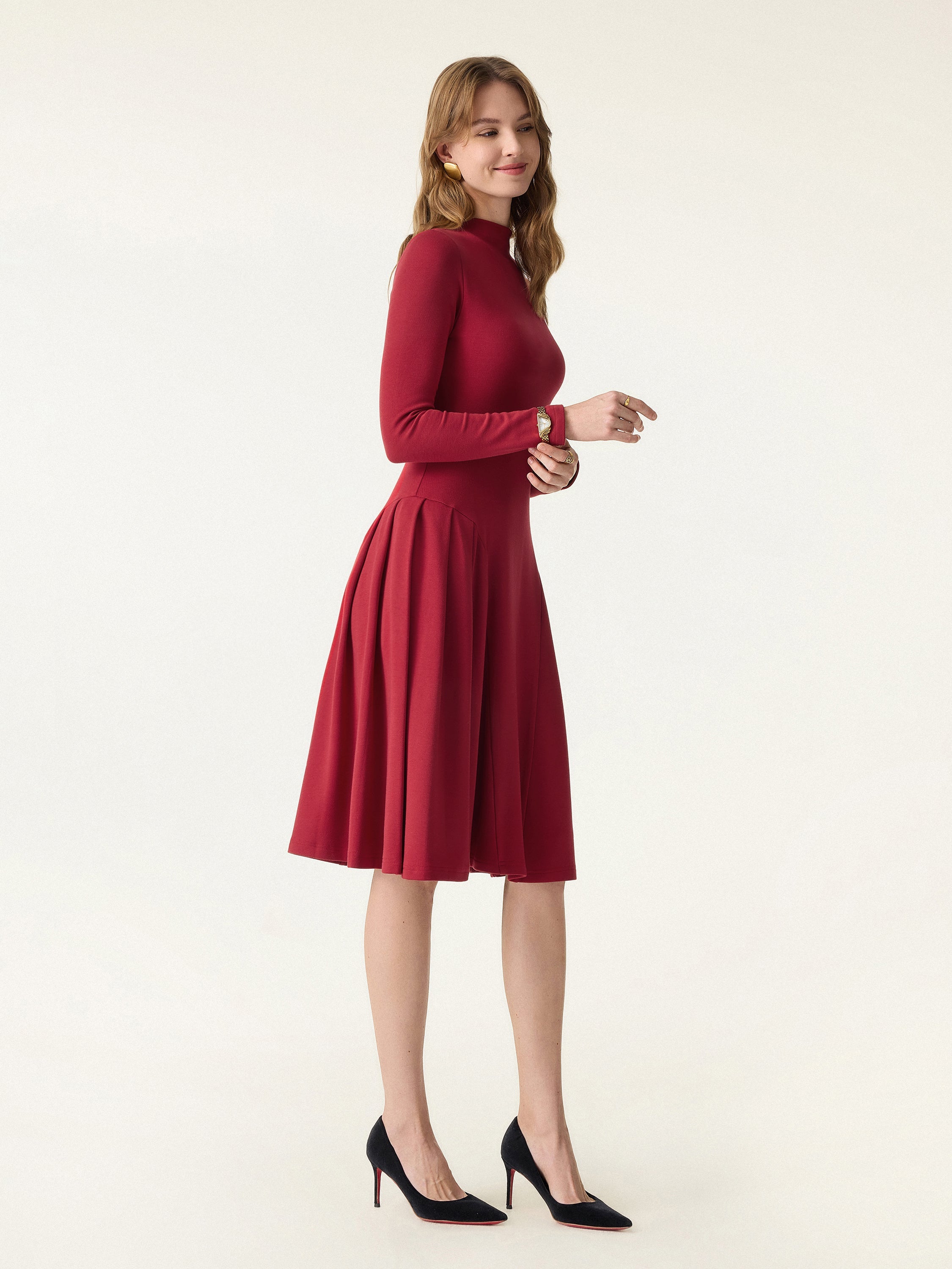 MaxWarm Mockneck Knee Length Brami Dress