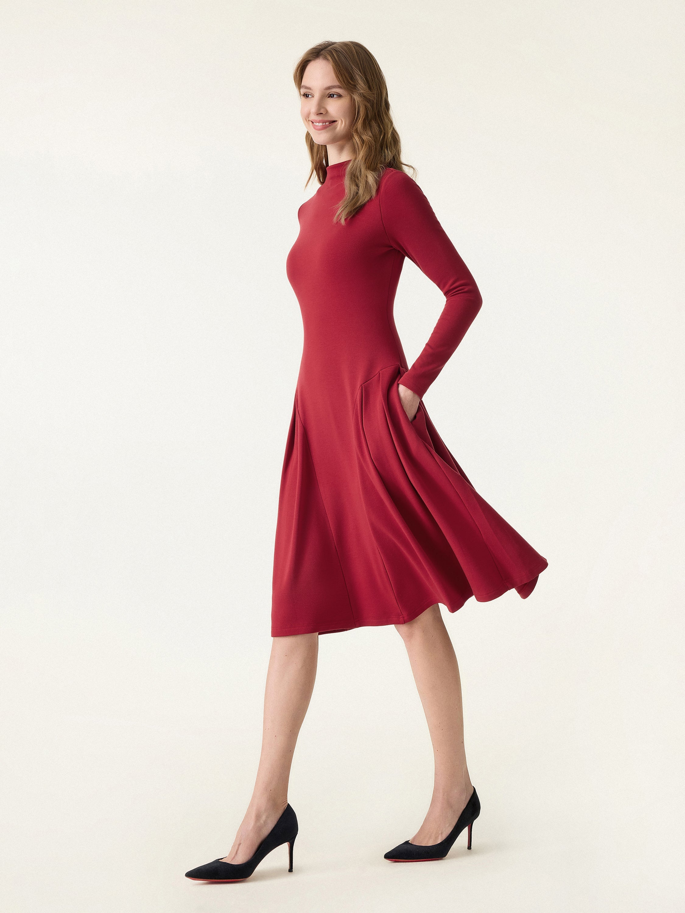 MaxWarm Mockneck Knee Length Brami Dress