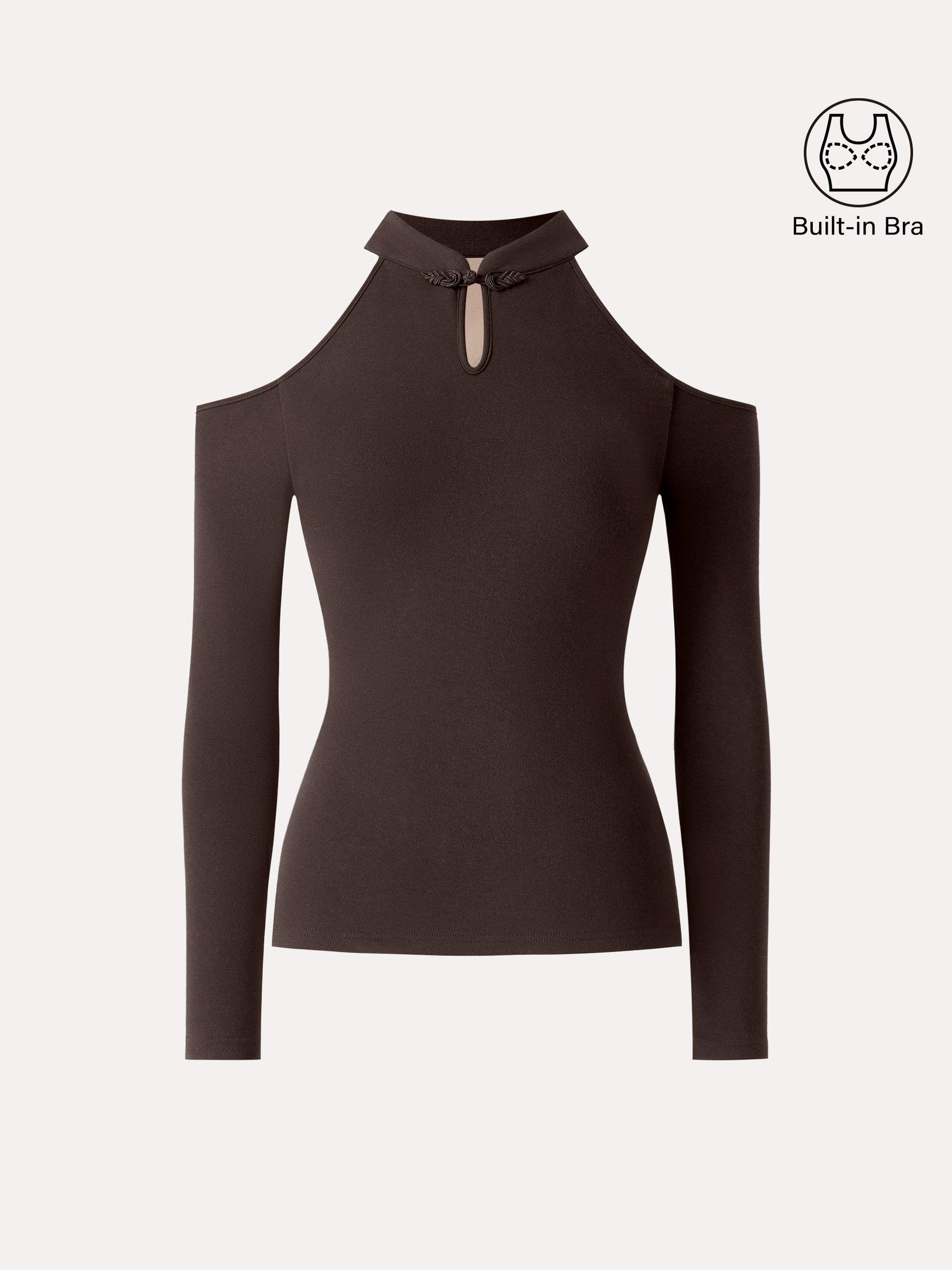 Cutout Shoulder Mandarin Collar Going-out Brami Limited Edition